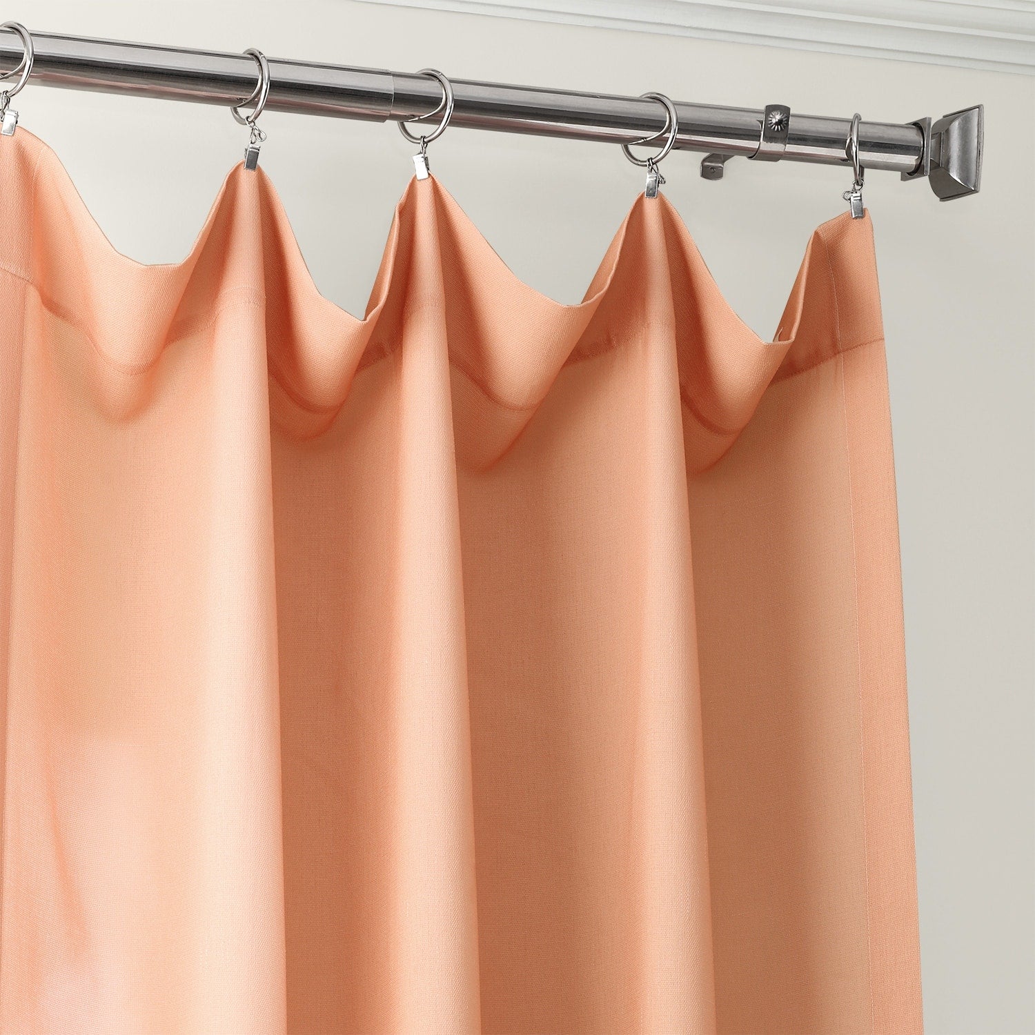 Exclusive Fabrics Ombre Faux Linen Light Filtering Curtains (1 Panel) - Lightweight Elegance, Natural Light Enhancement