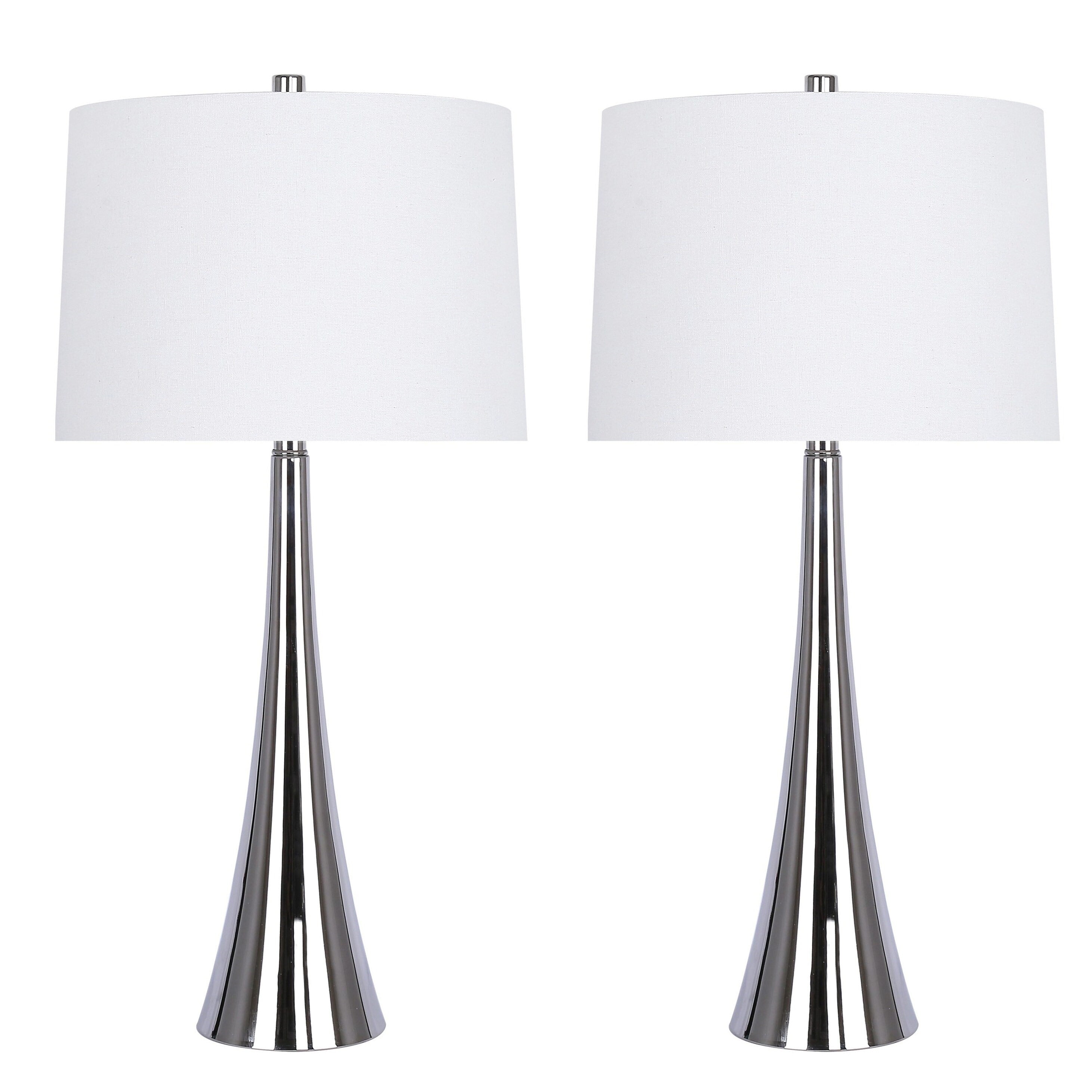 Silver Orchid Alba 29 Metal Table Lamp (Set of 2)