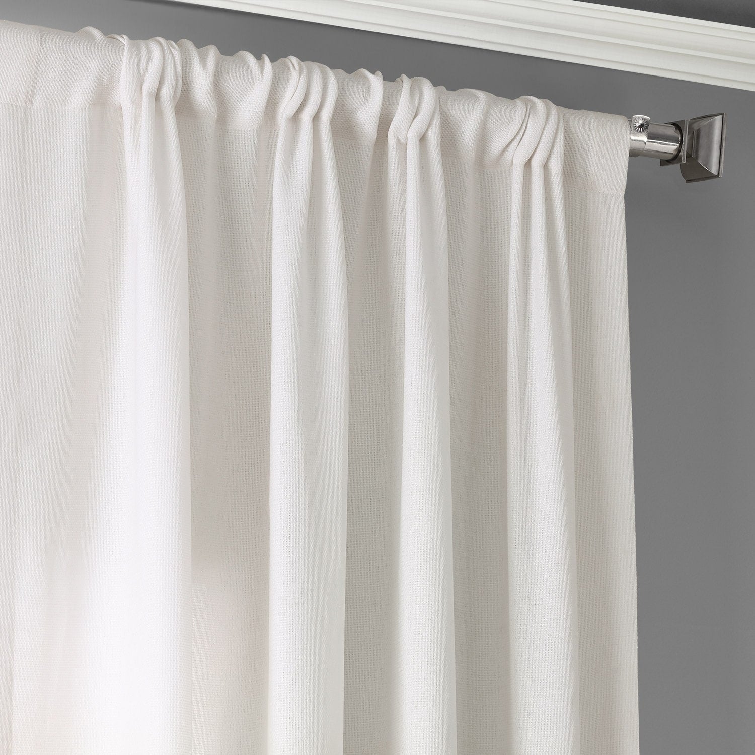 Exclusive Fabrics Ombre Faux Linen Light Filtering Curtains (1 Panel) - Lightweight Elegance, Natural Light Enhancement