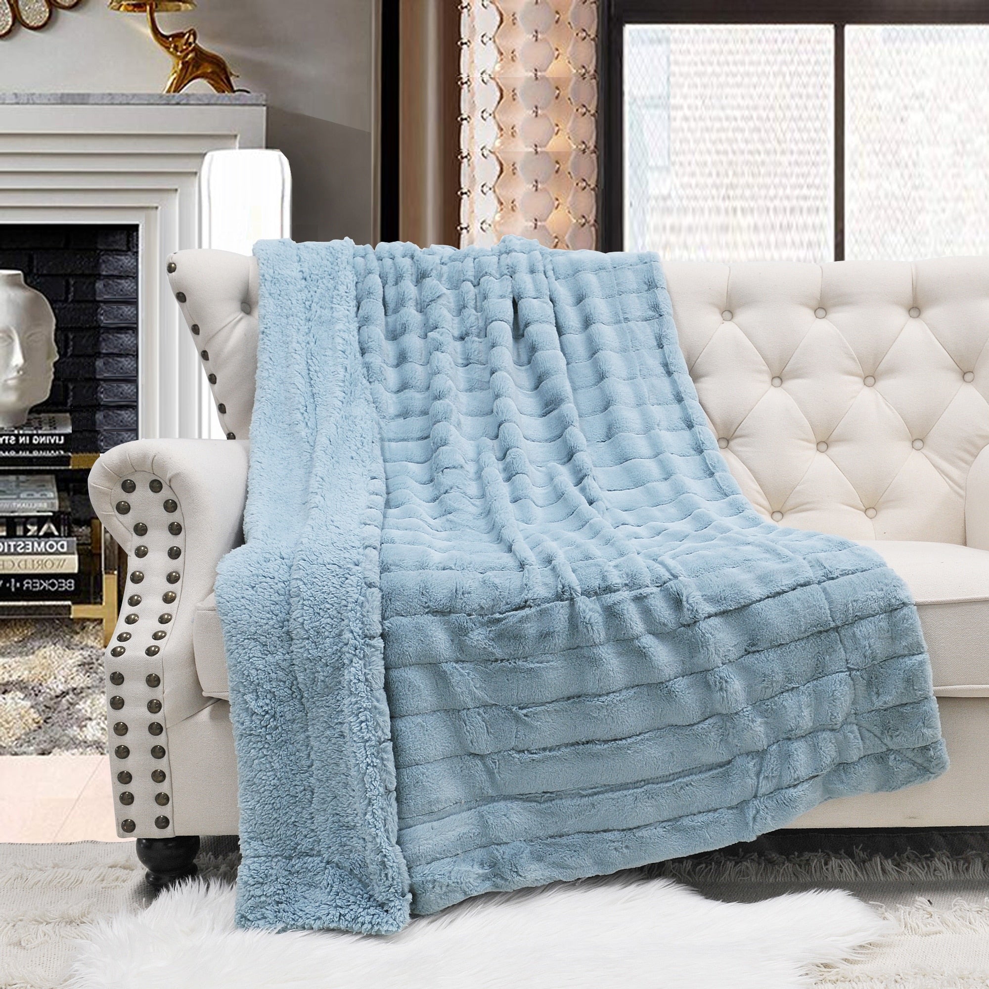 Solid Color SuperMink FauxFur Throw