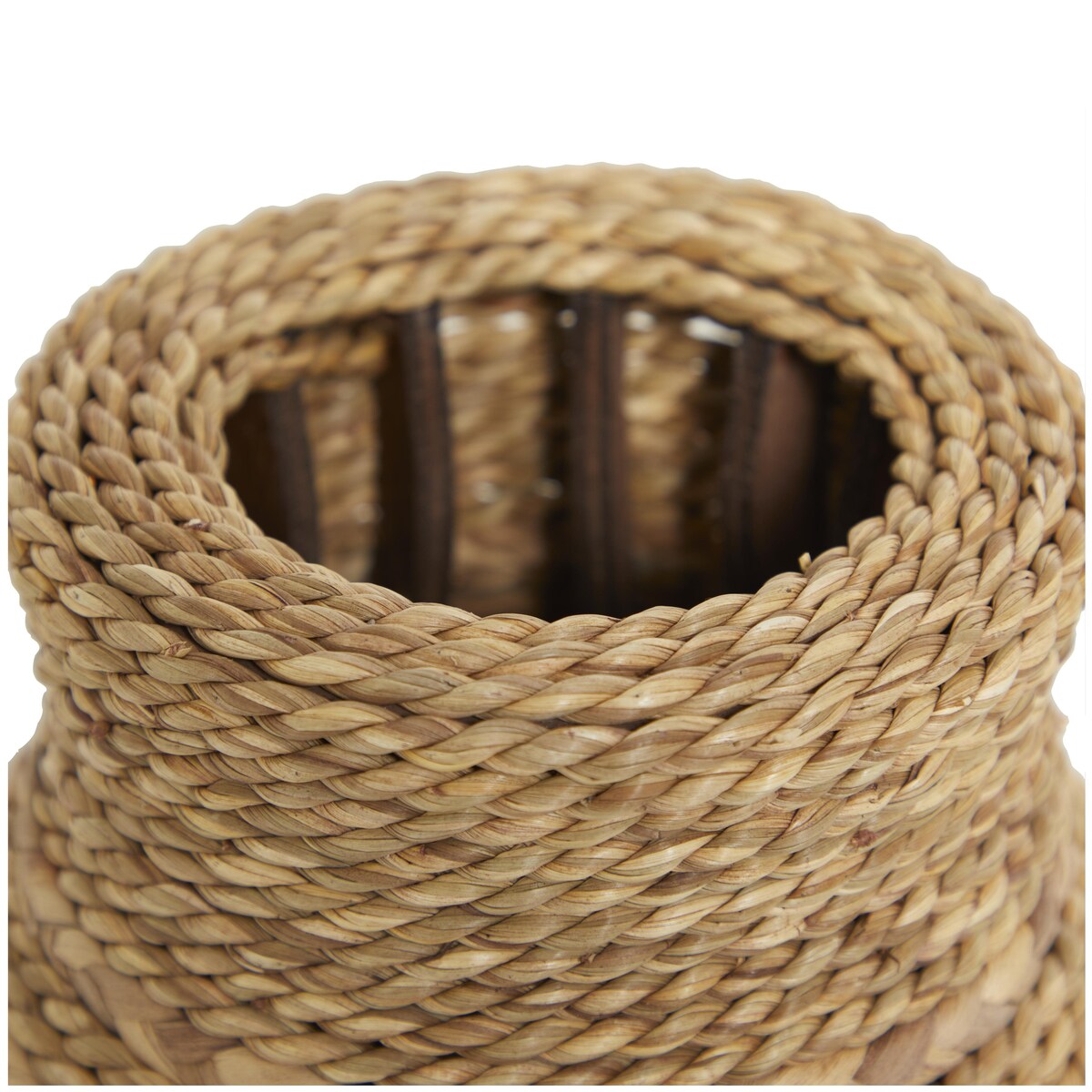 Seagrass Handmade Slim Woven Decorative Vase - Brown - Roche River Decor