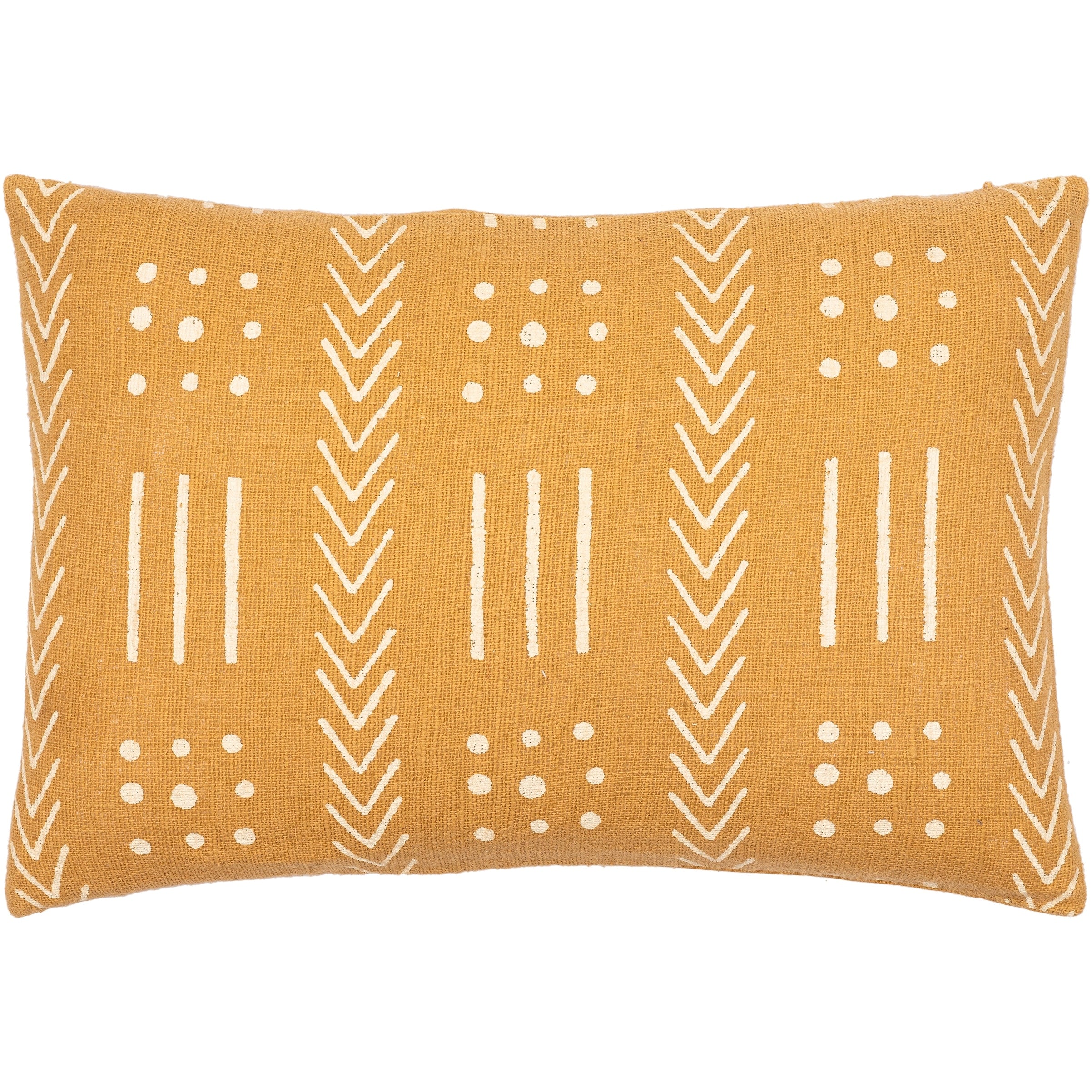 Tazmin Bold Block Printed Geometric Hand Woven Throw Pillow