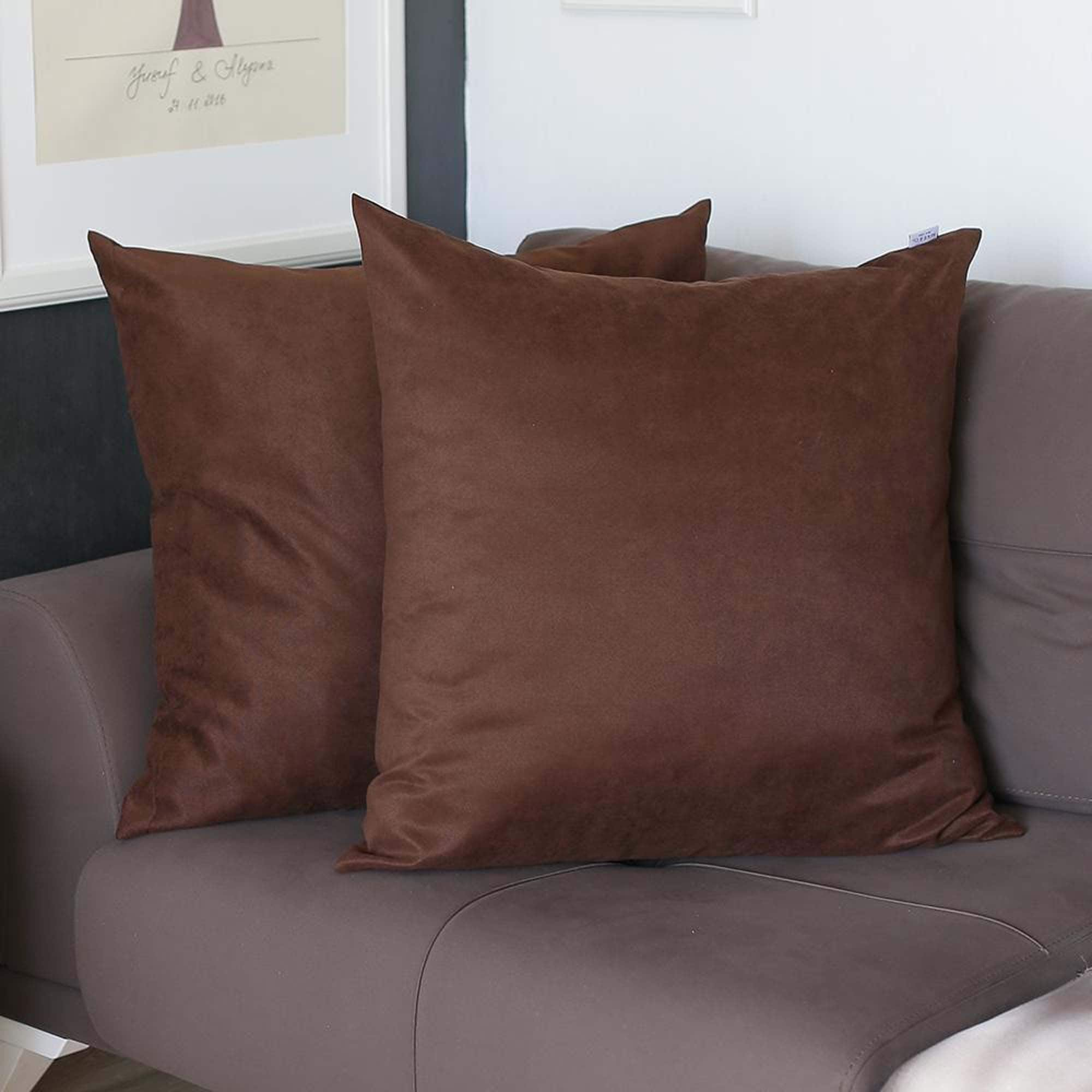 Honey Set of 2 Decorative Throw Pillow Cover Solid Color