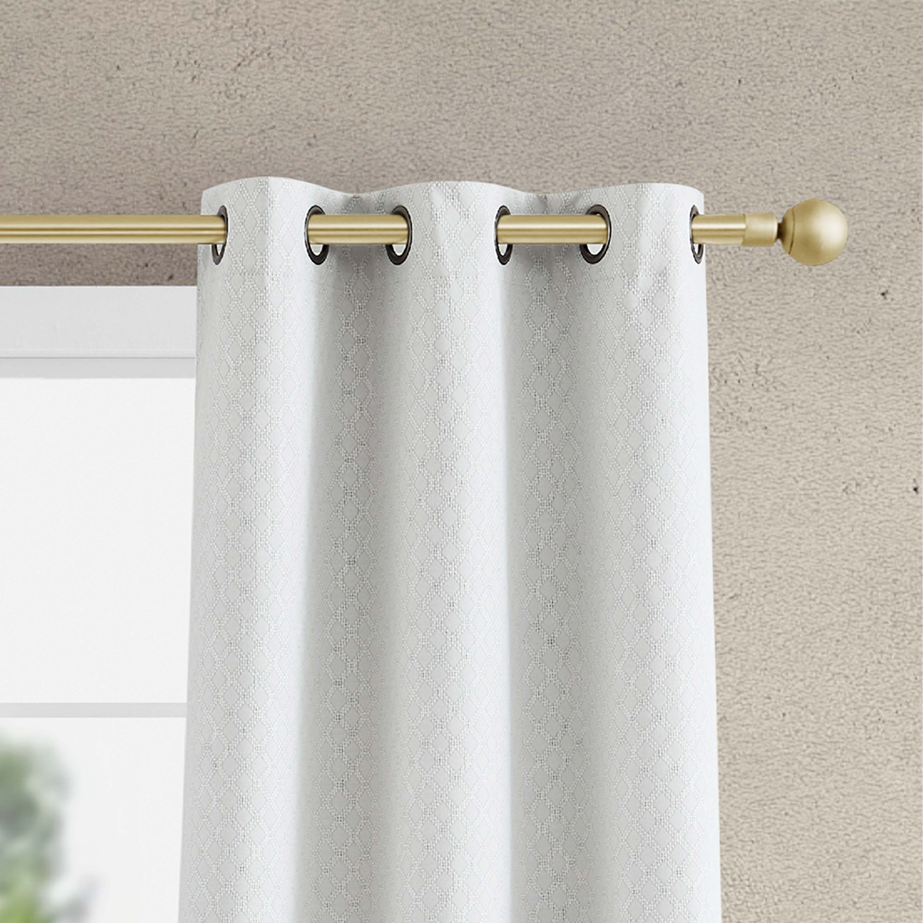 Jessica Simpson Faye Textured Blackout Grommet Window Curtain Panel Pair with Tiebacks