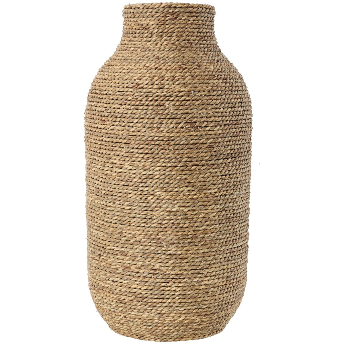 Seagrass Handmade Wrapped Decorative Vase - Brown - Roche River Decor