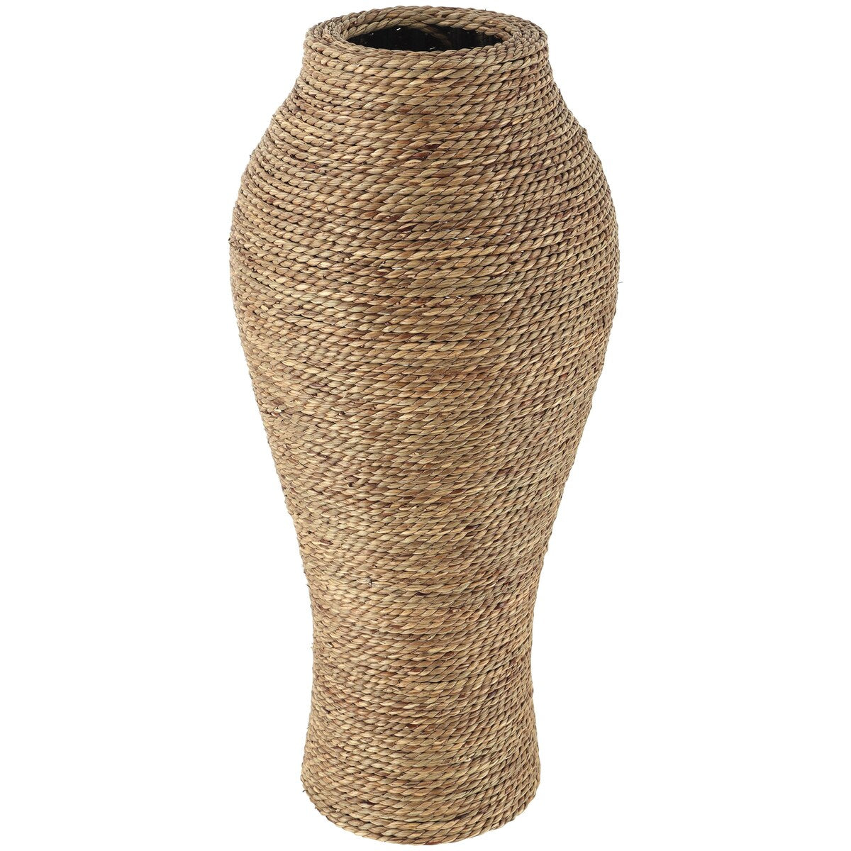 Seagrass Handmade Tall Wrapped Decorative Vase - Brown - Roche River Decor