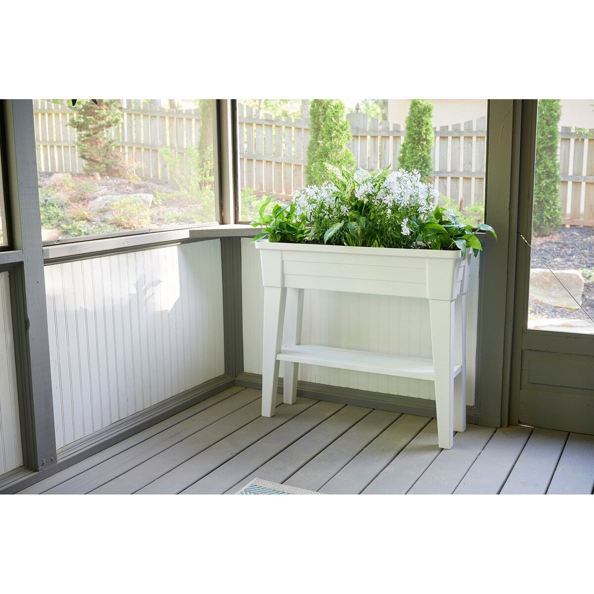 Southern Patio Raised Planter with Storage Shelf, 40-Quart Capacity