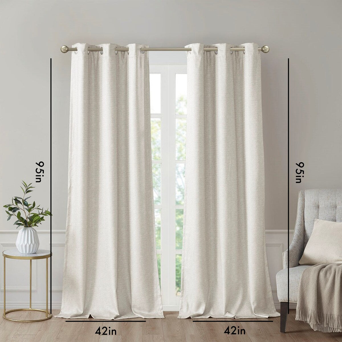 Printed Faux Silk Total Blackout Curtain Panel Pair