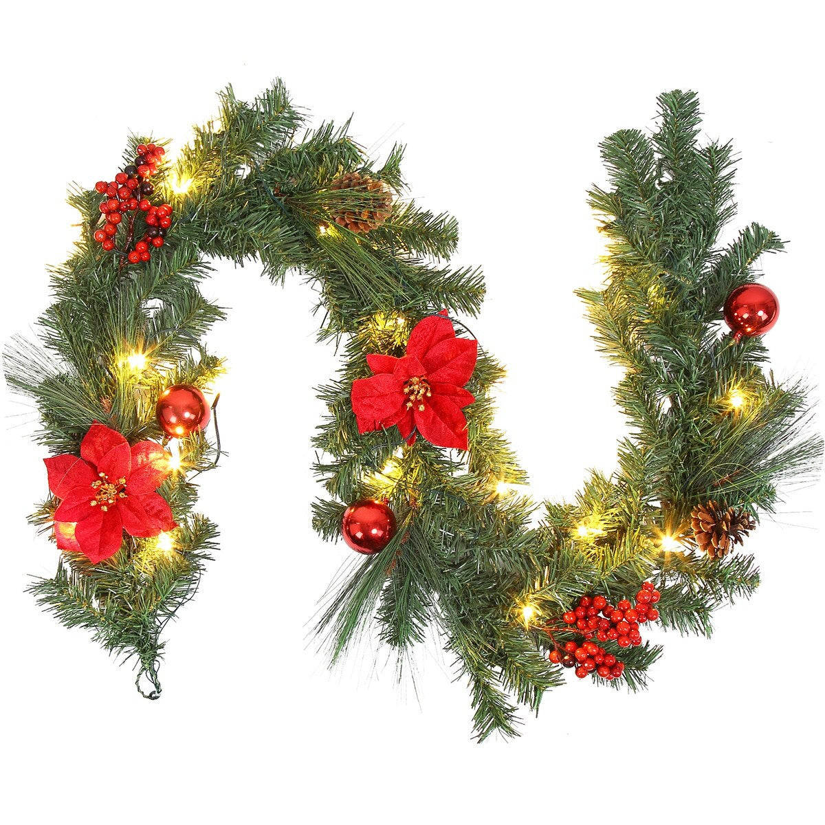 6 FT Christmas Garland with Lights - 6FT