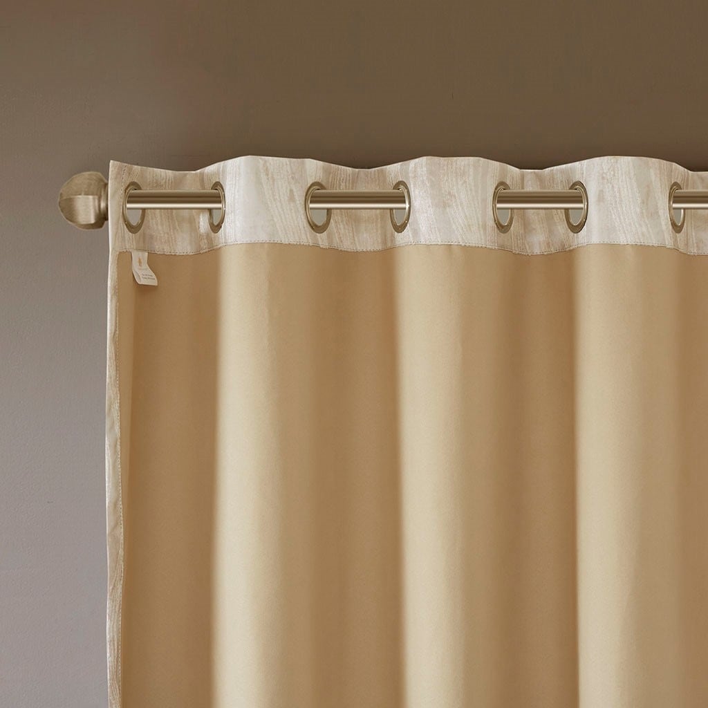 Jacquard Grommet Top Total Blackout Curtain Panel