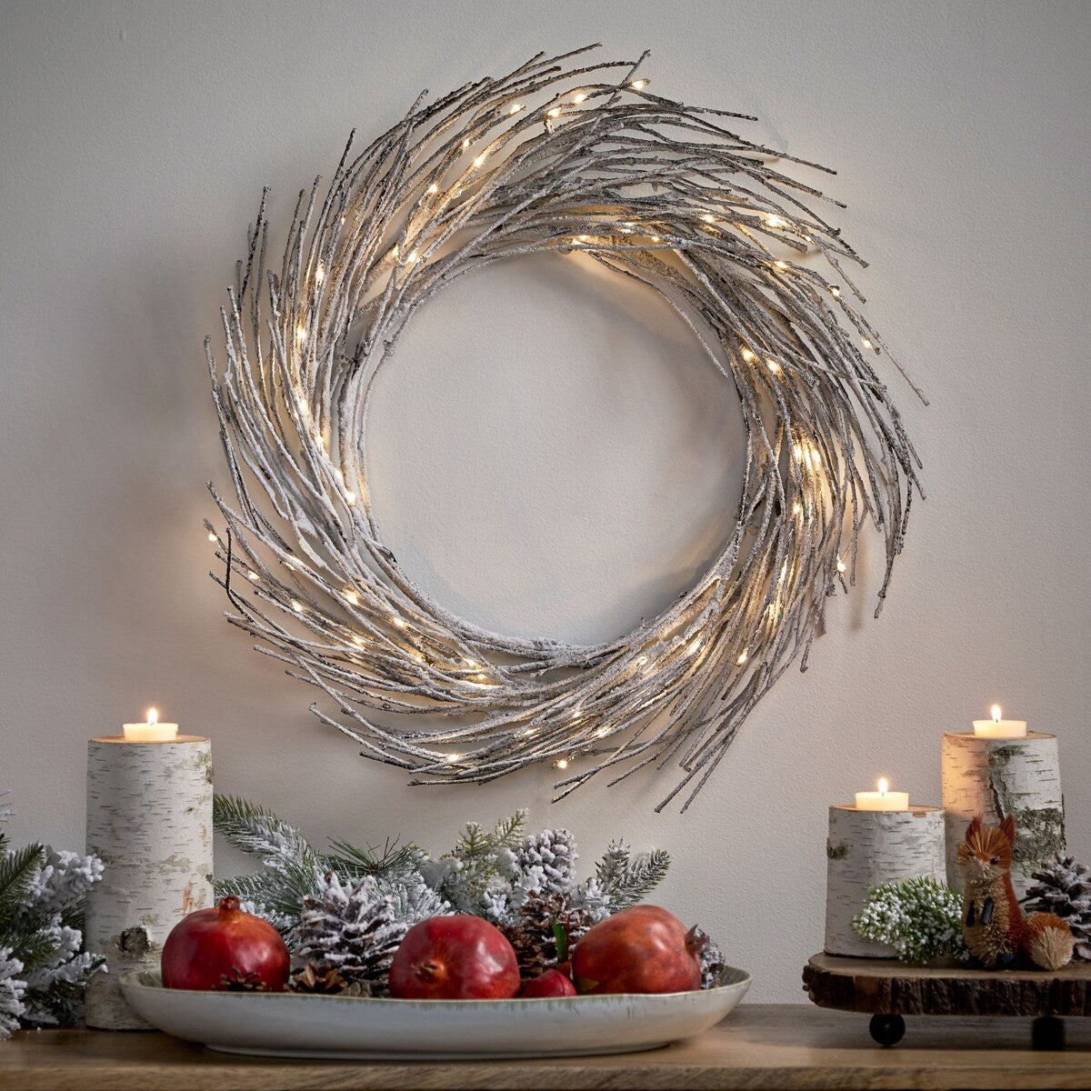 24 Paper Wreath With Led Lights - As Picture Show