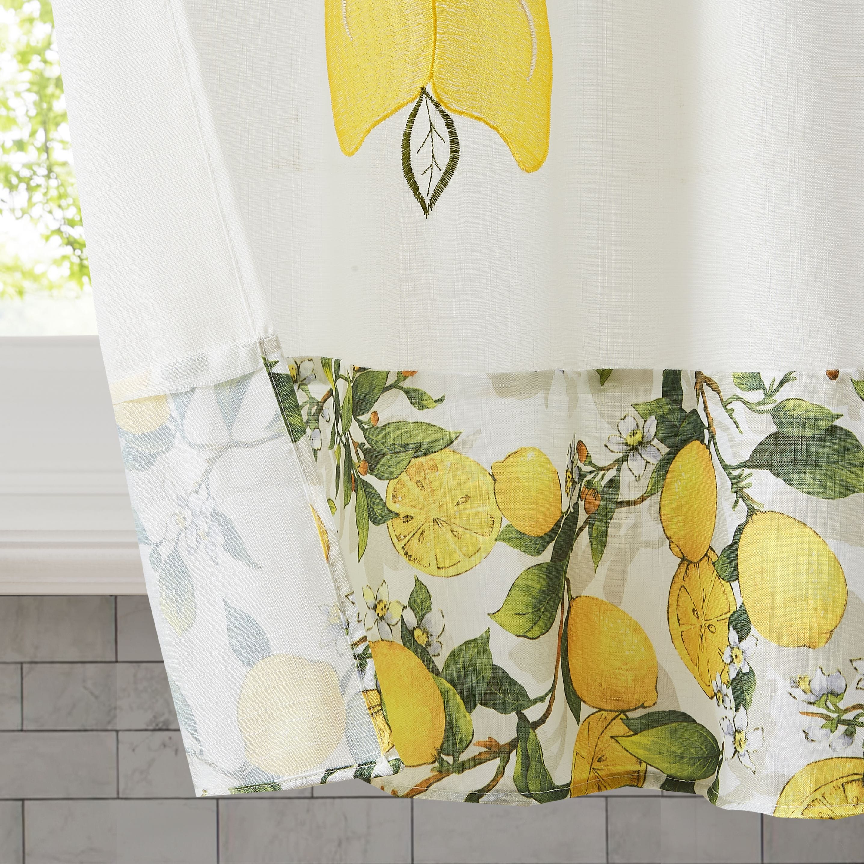 Lemon Fern Sunflower Tropical Tea Urban Kitchen Curtain Sets with Valance & Tiers