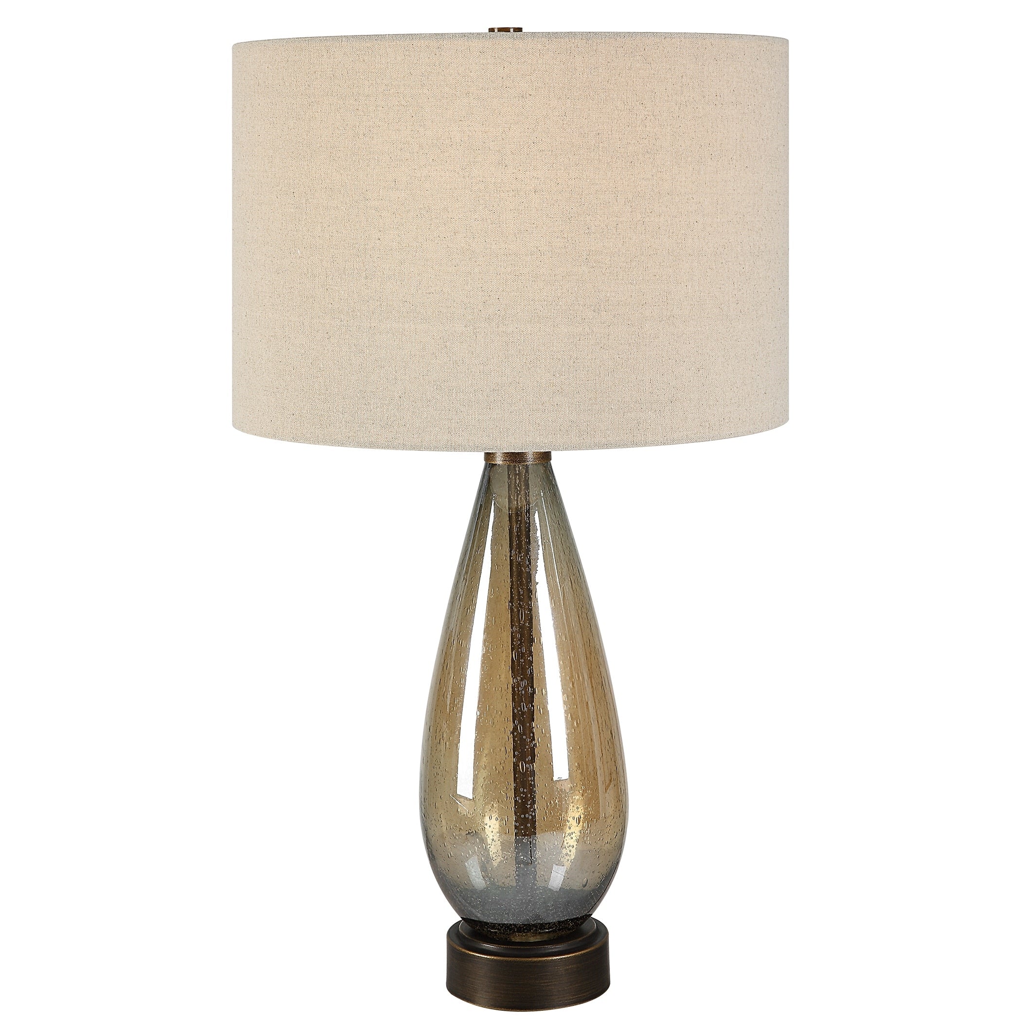 Uttermost Baltic Teardrop Glass Table Lamp - 29H, Shade 11H x 16 Dia in.