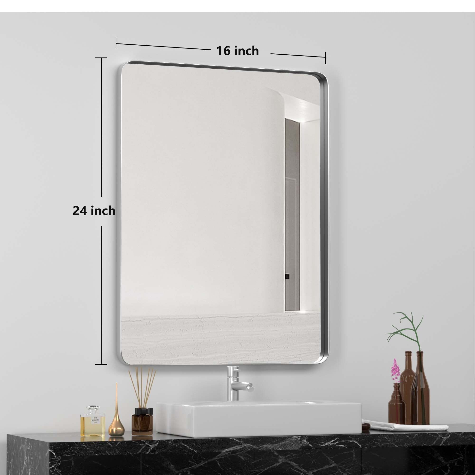 Stainless Steel Rectangular Mirror, Bathroom Mirror, Dressing Mirror, Wall Mirror, Decorative Mirror