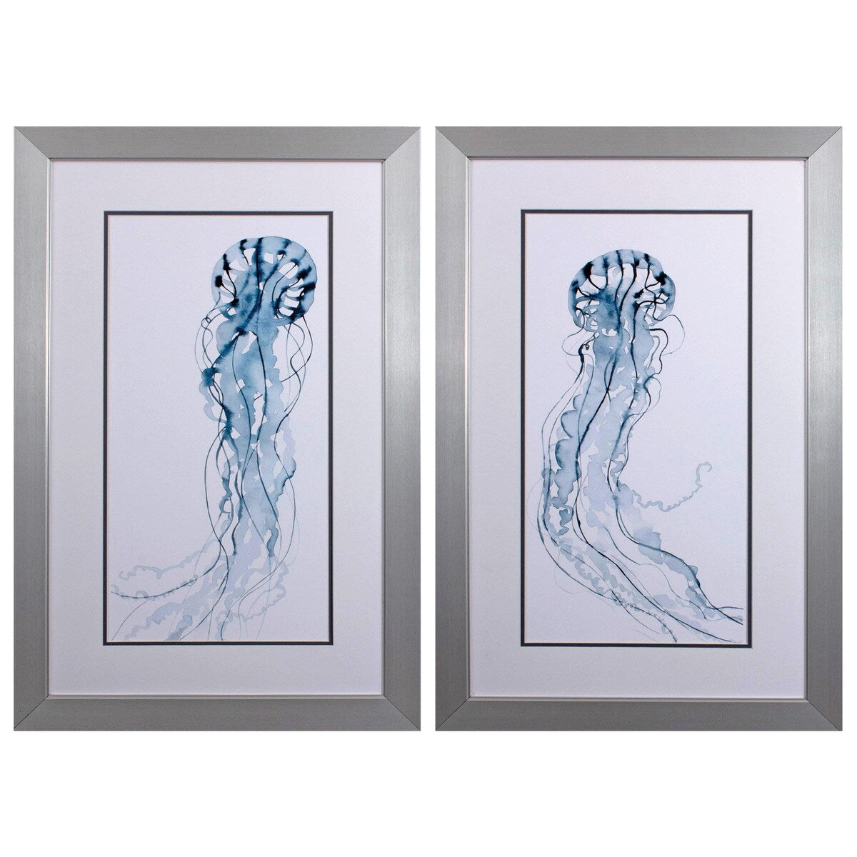 Deep Sea Jelly S/2 Framed Art Under glass