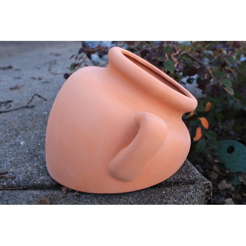 Natural Terracotta Fallen Pot or Hanging Pot with Loops Handles