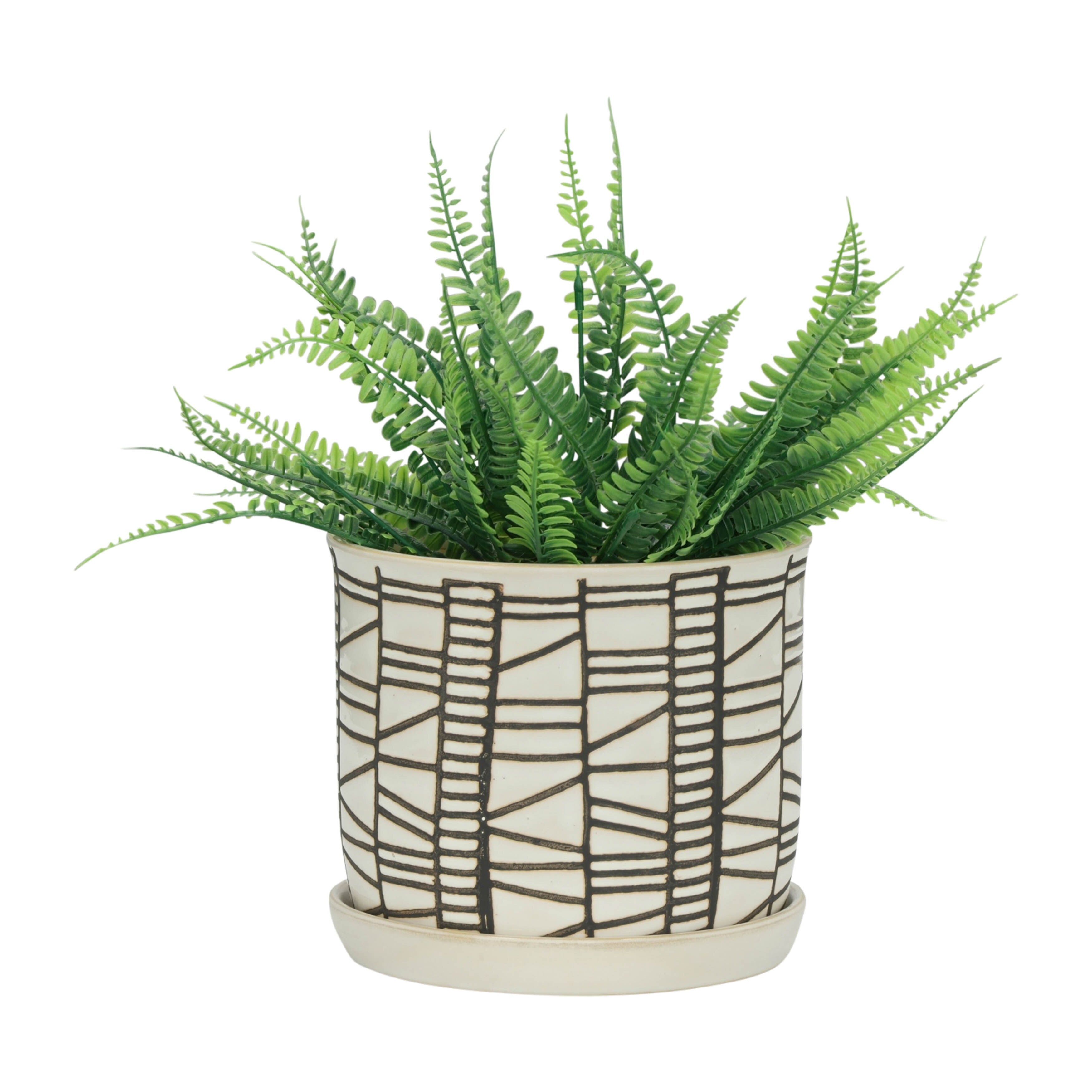 Sagebrook Home Modern Indoor or Outdoor Ceramic Planter Set of 2