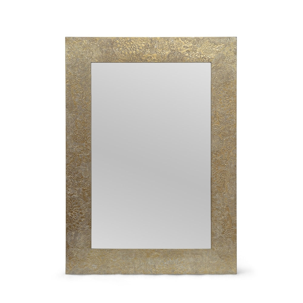 Charmaine Traditional Handcrafted Aluminum Fitted Mirror by Christopher Knight Home - 0.60 D x 19.50 W x 27.50 H