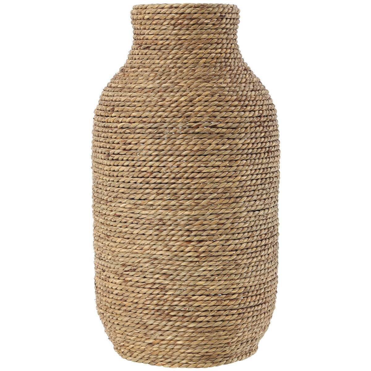 Seagrass Handmade Wrapped Decorative Vase - Brown - Roche River Decor