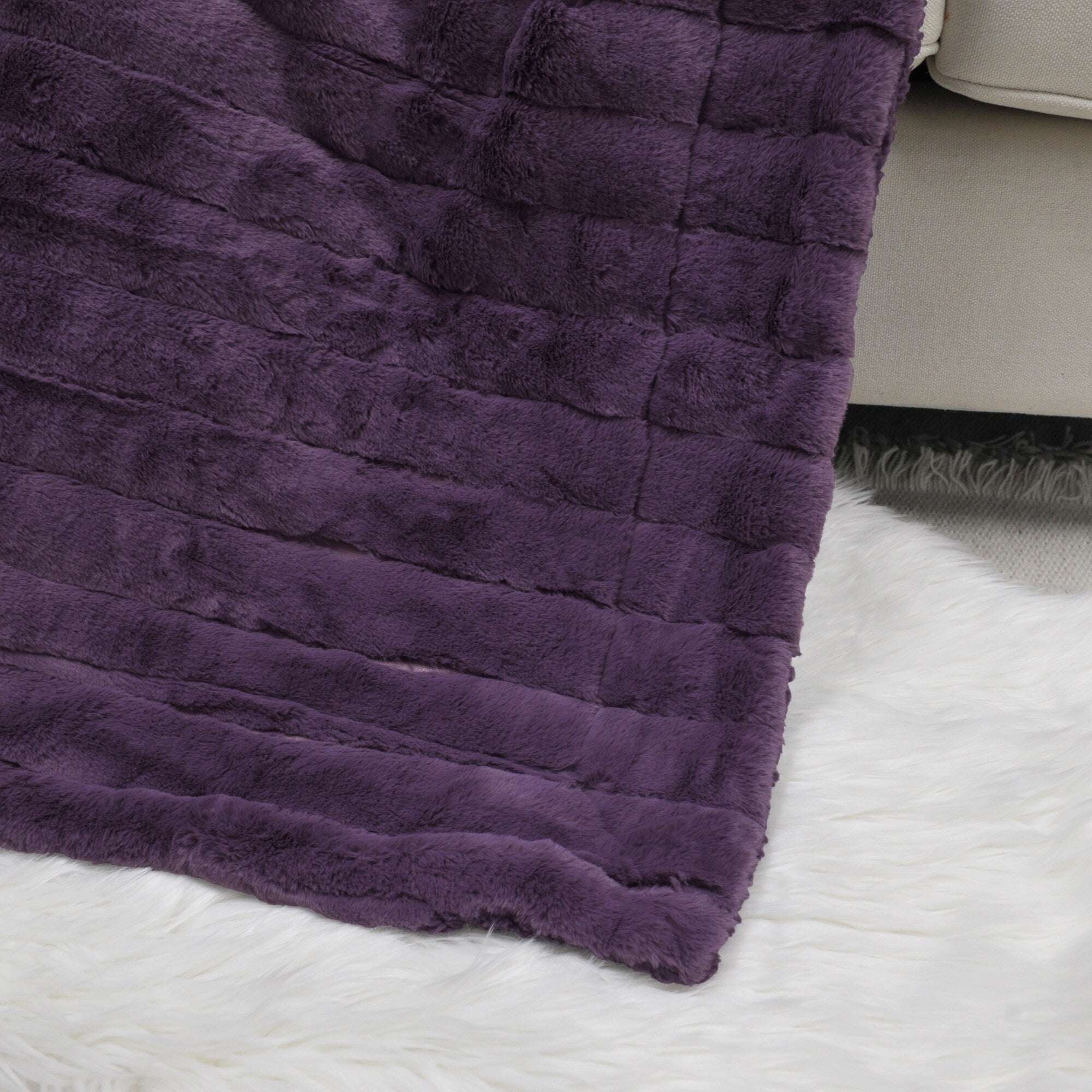 Solid Color SuperMink FauxFur Throw