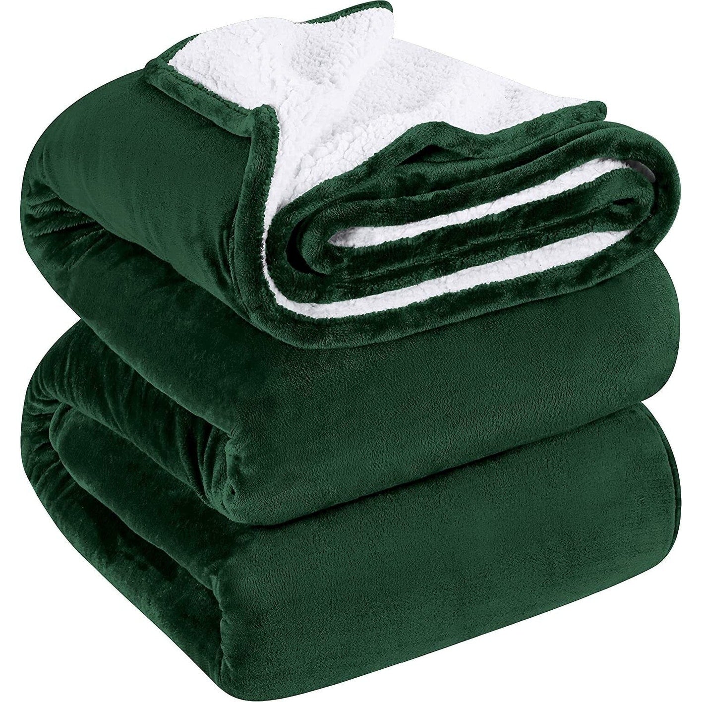 480GSM Sherpa Fleece Reversible Bed Blanket in King Size