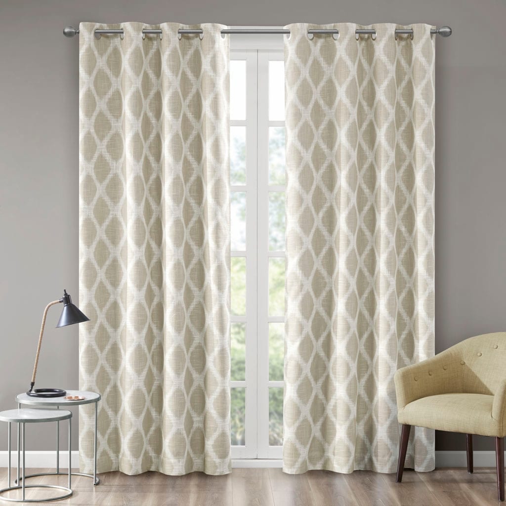 Jacquard Grommet Top Total Blackout Curtain Panel