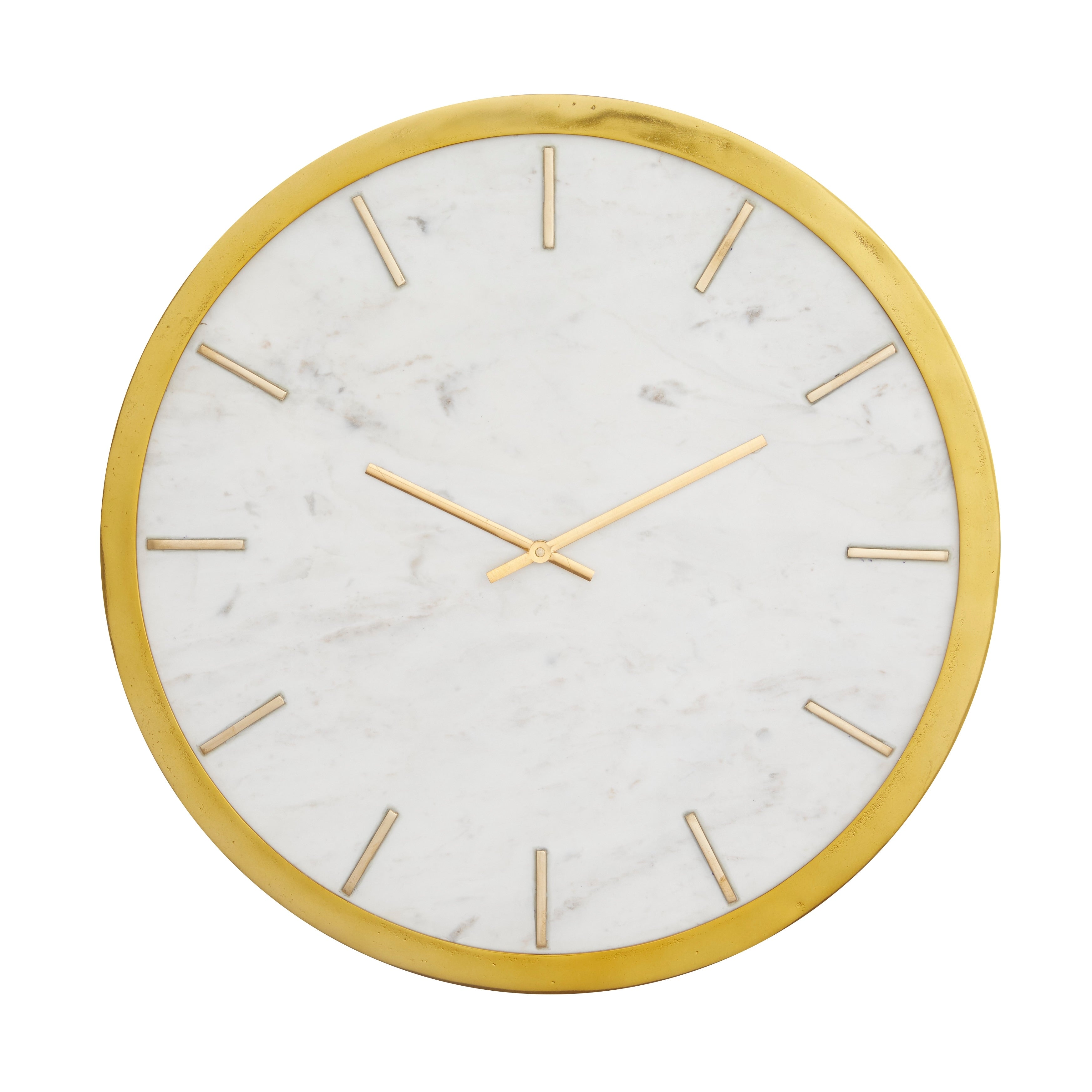 CosmoLiving by Cosmopolitan Marble Glam Wall Clock