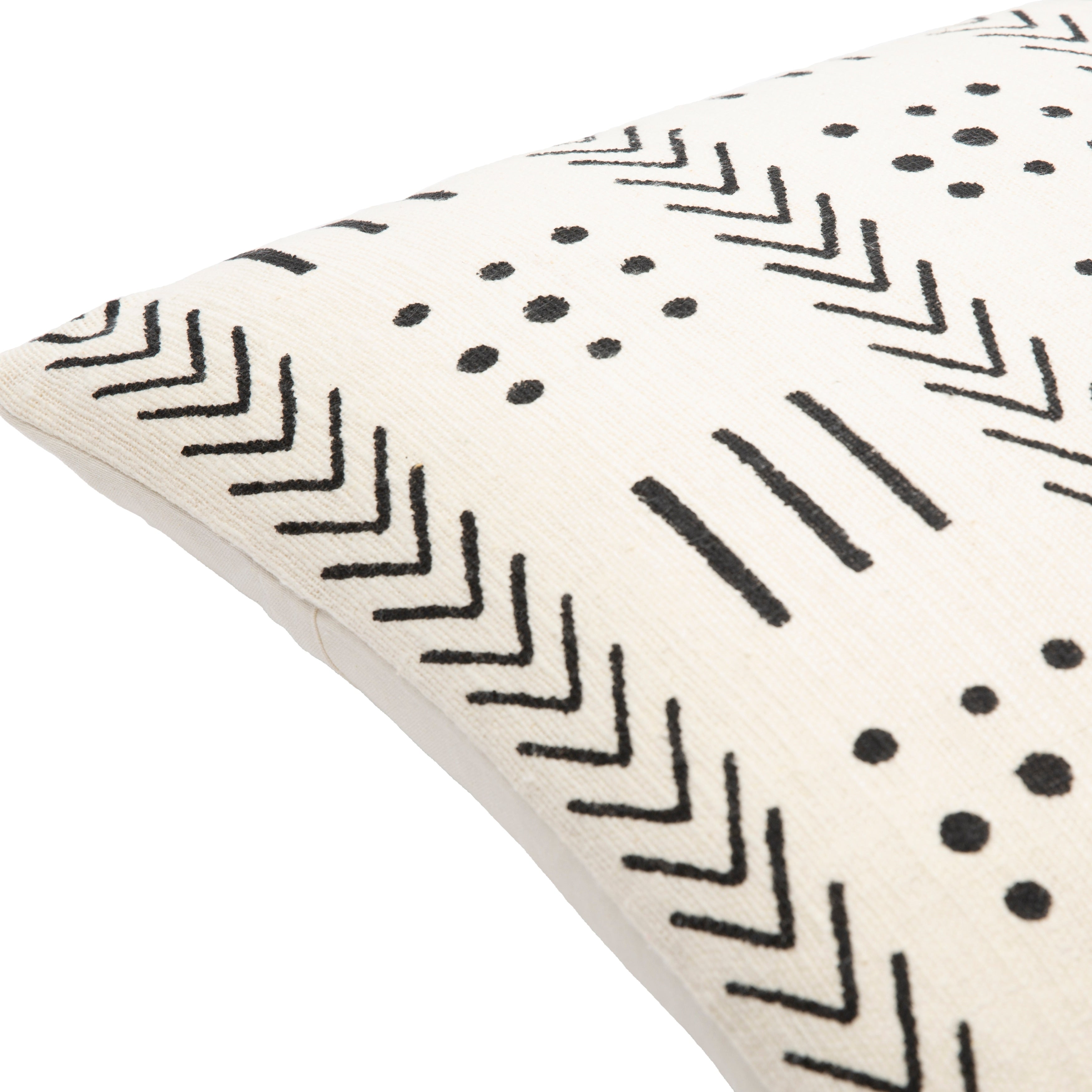 Tazmin Bold Block Printed Geometric Hand Woven Throw Pillow