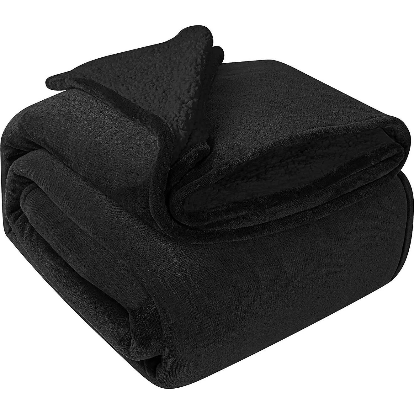 480GSM Sherpa Fleece Reversible Bed Blanket in Full Size