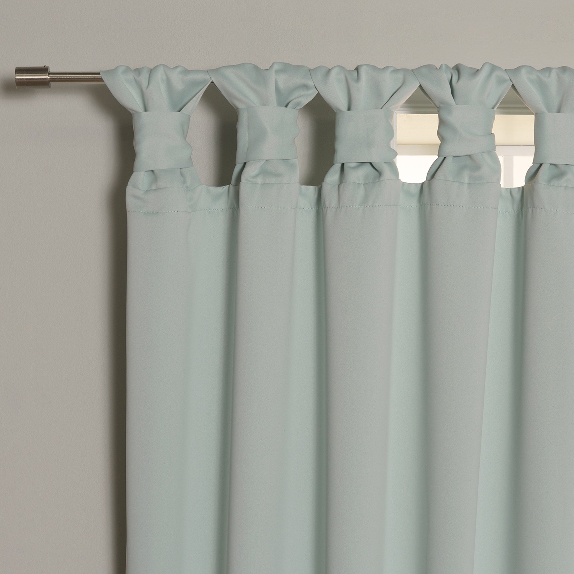 Aurora Home Thermal Insulated Blackout Knotted Tab Curtains