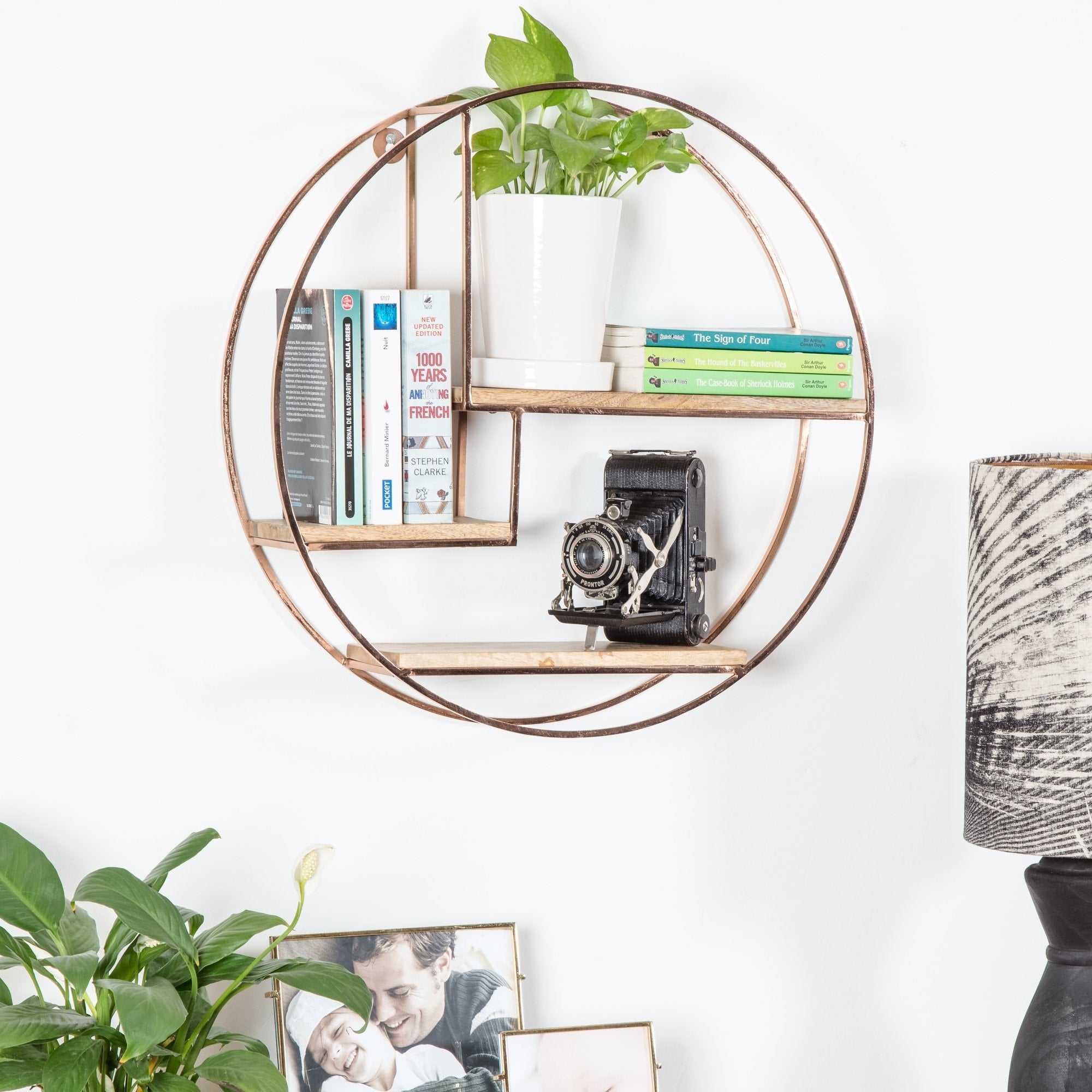 MH London Marly Round Floating Wall Shelf - 19.50 x 19.50 x 4.75