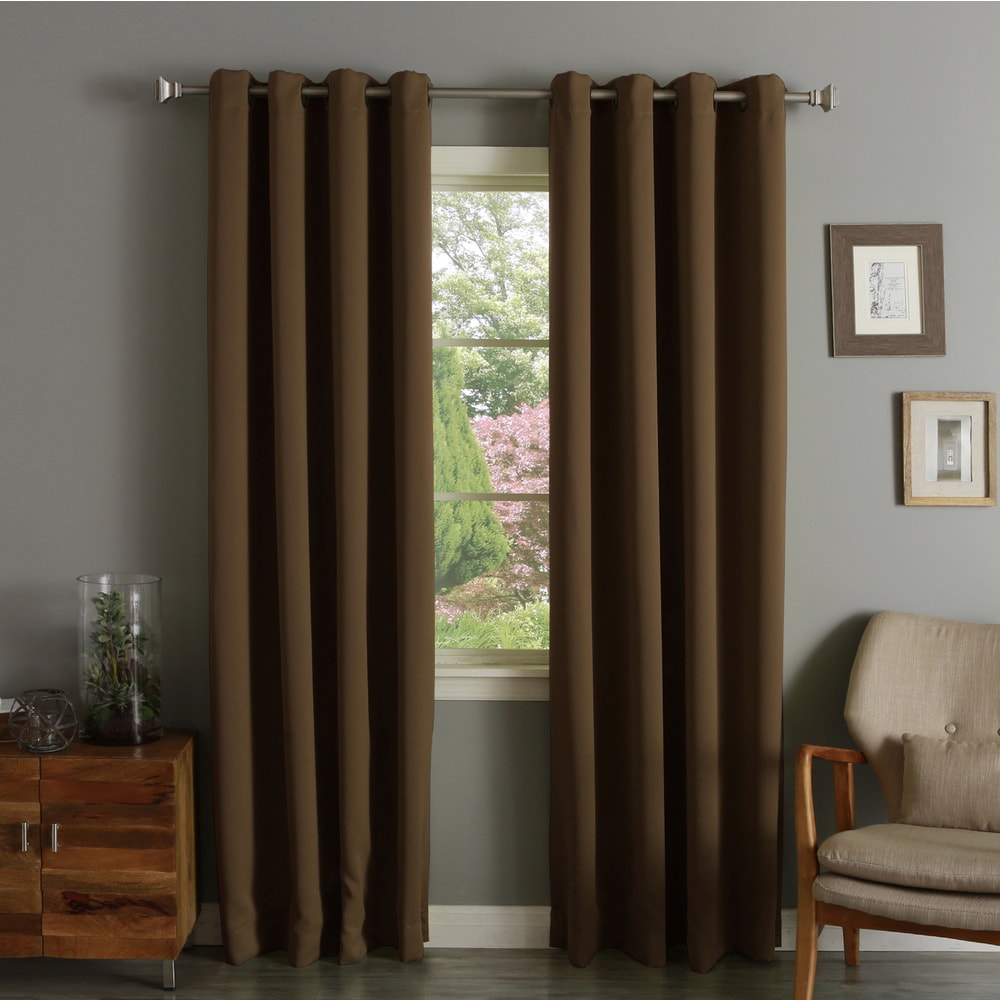 Aurora Home Thermal Insulated Blackout Curtain Panel Pair - 52w x 90l