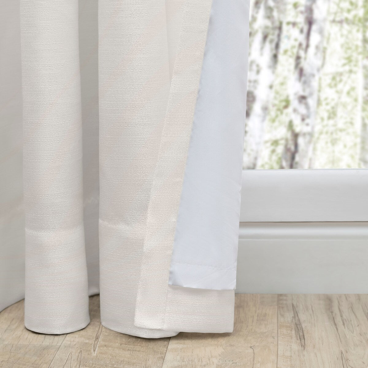 GrassclothPremium Sheen Pinch Pleat W Back Tab Curtain Pair