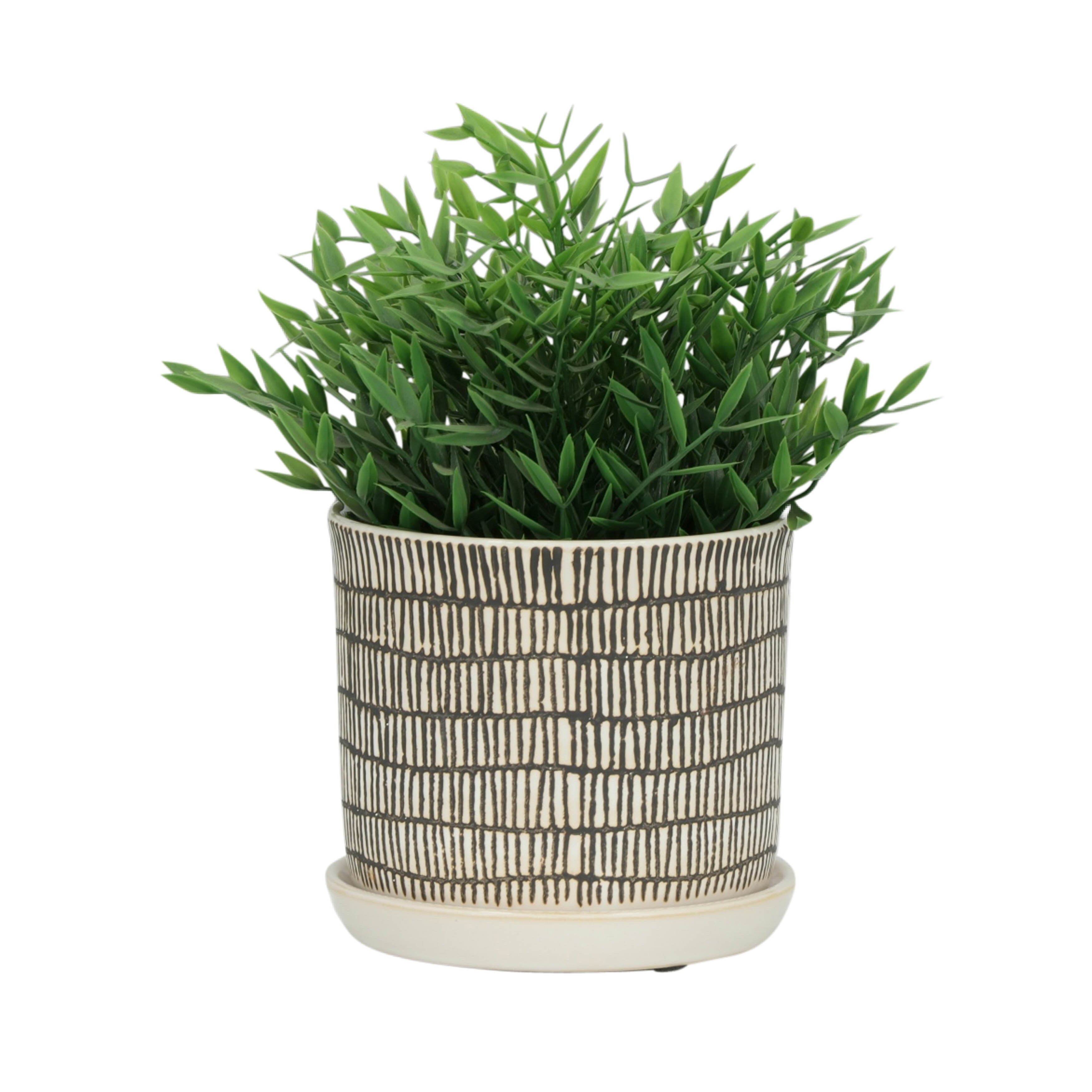 Sagebrook Home Modern Indoor or Outdoor Ceramic Planter Set of 2