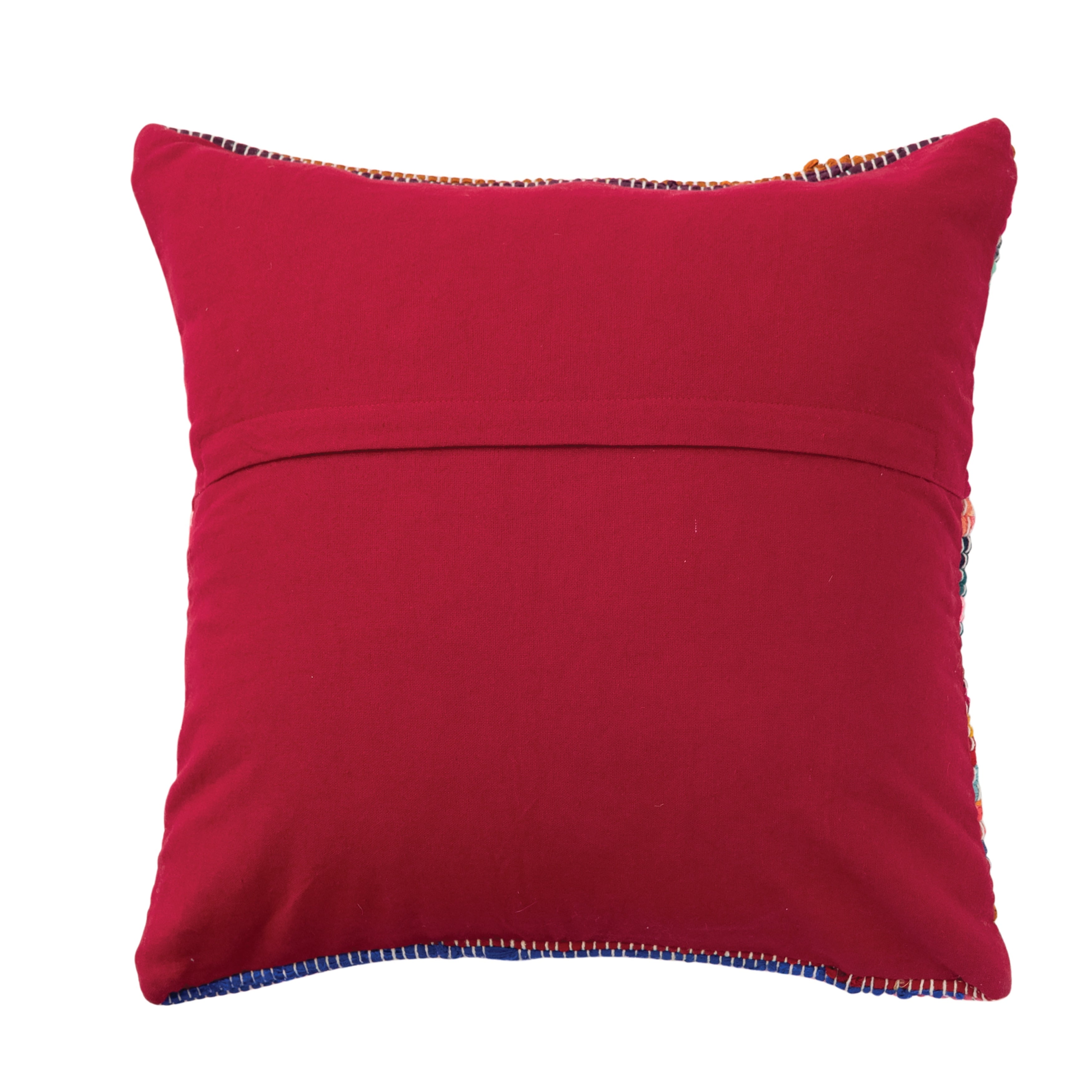 Striped Cotton Chindi Throw Pillow Cover