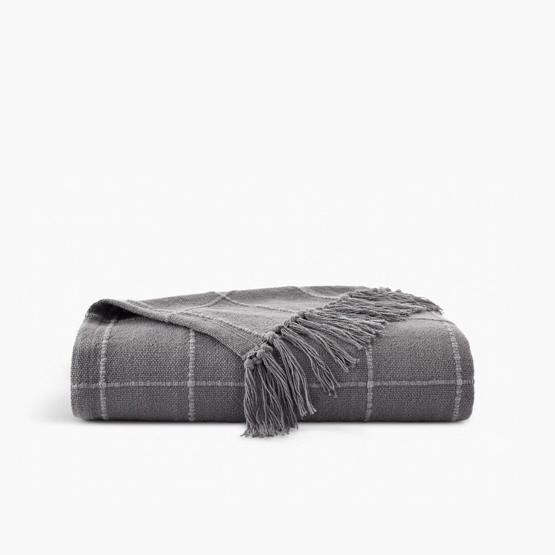 Truly Soft Windowpane Organic Throw Blanket