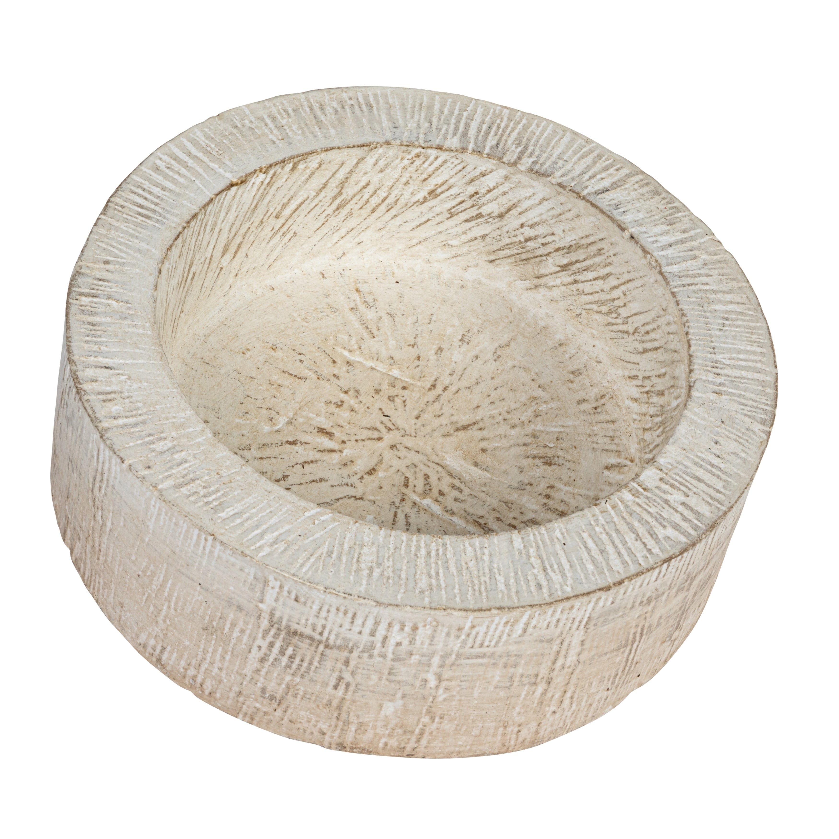 Decorative Vintage Reproduction Stone Bowl - 14.0L x 14.0W x 4.0H