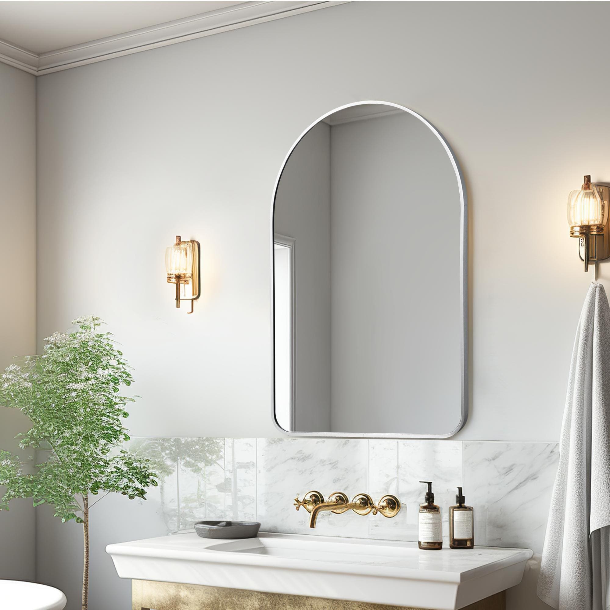 Modern Arch Bathroom Wall-mounted Mirror Vanity Mirror