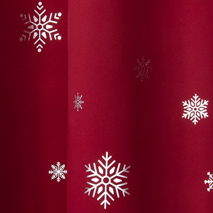 Aurora Home Silver Foil Snowflake Thermal Insulated Blackout Curtains