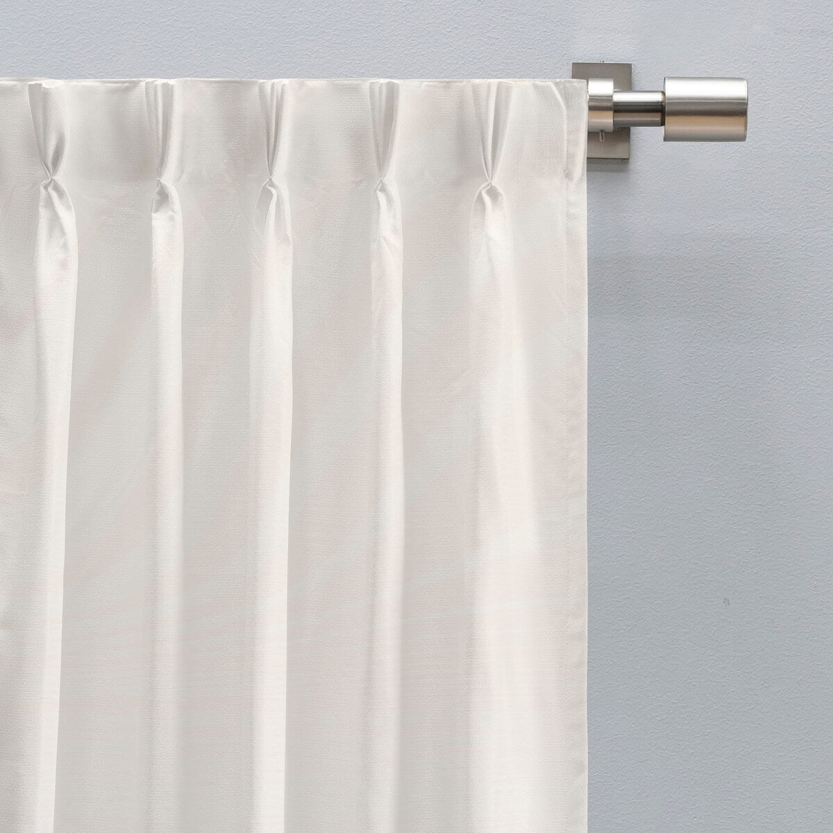 GrassclothPremium Sheen Pinch Pleat W Back Tab Curtain Pair