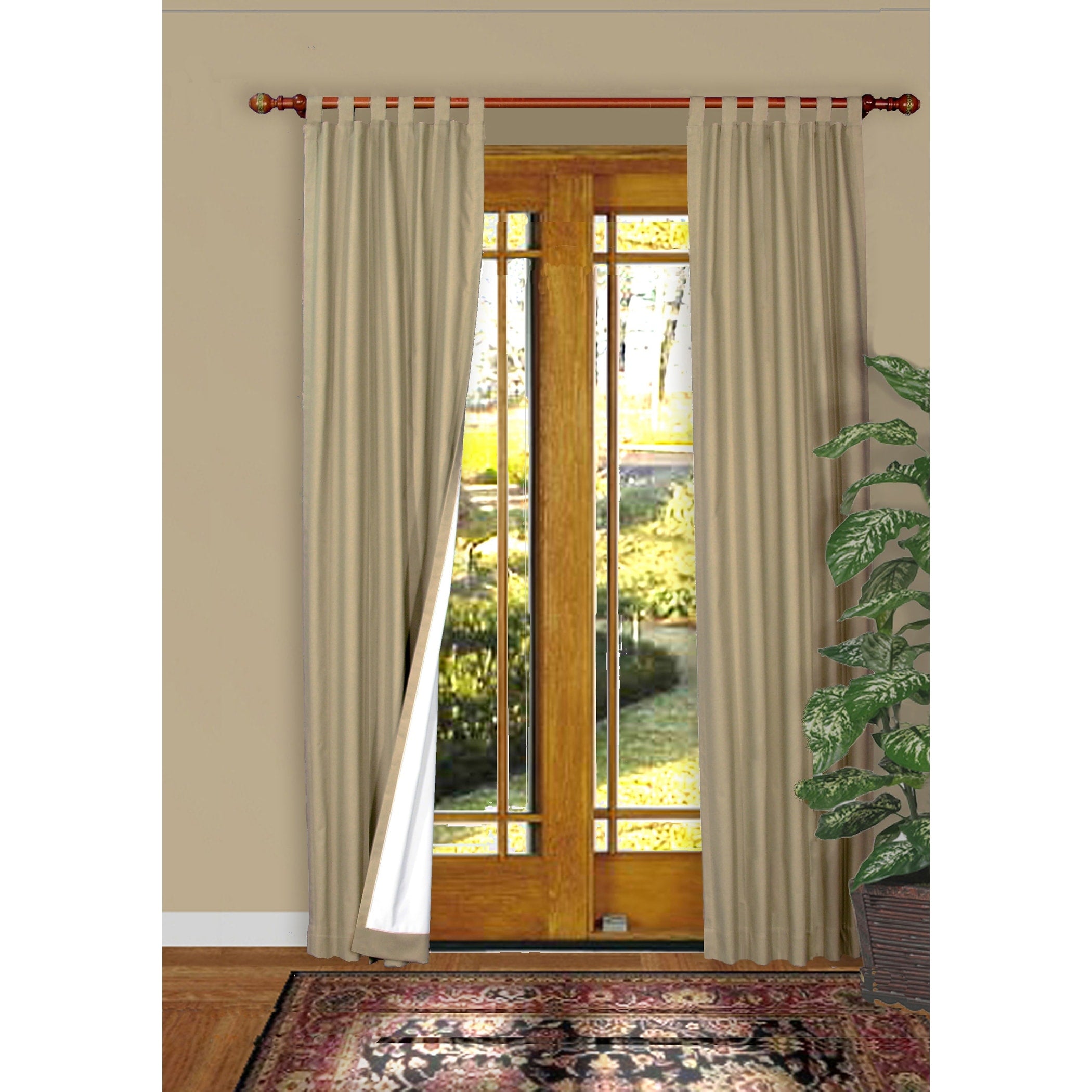 ThermaLogic Weathermate Insulated Cotton Tab Top Curtain Panel - Pair