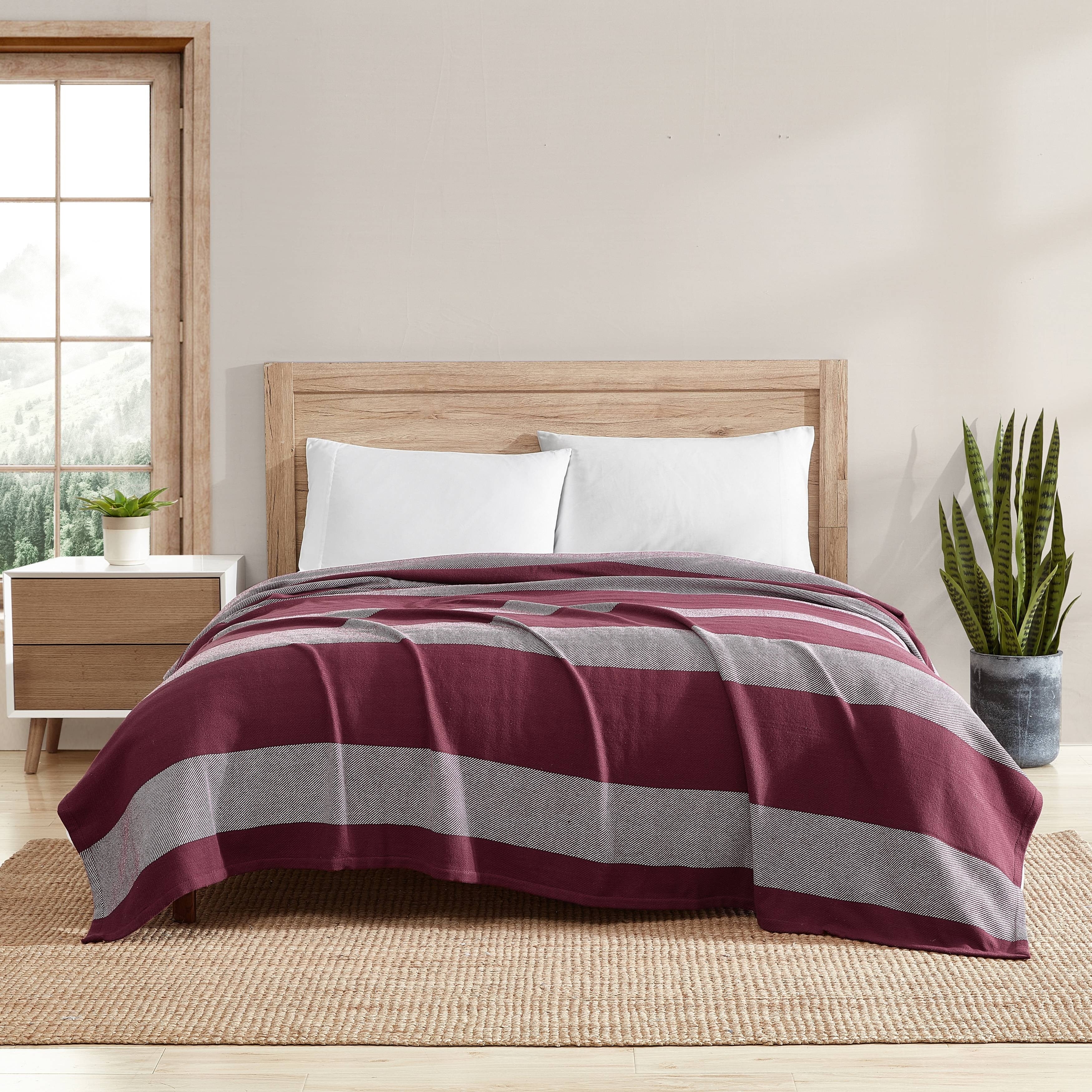 Eddie Bauer Boylston Stripe Cotton Bed Blanket