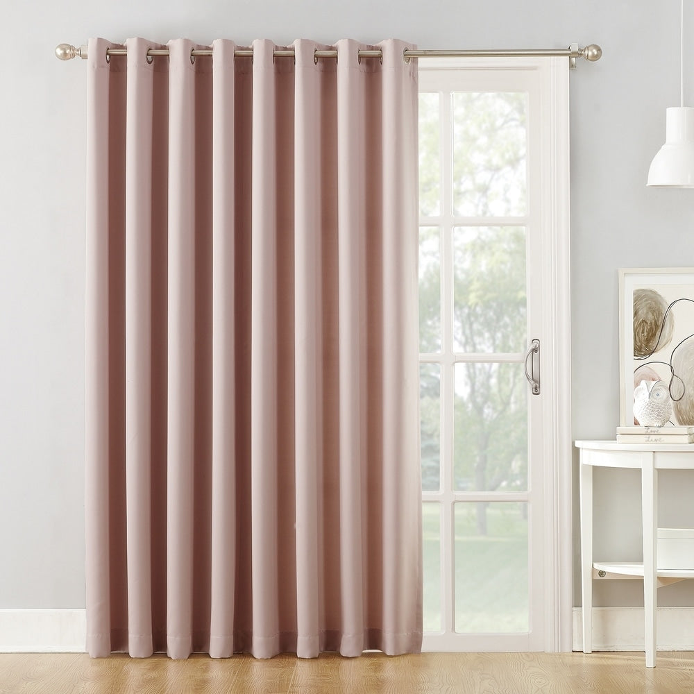 Porch & Den Nantahala Rod Pocket Room Darkening Patio Door Single Curtain Panel, Single Panel