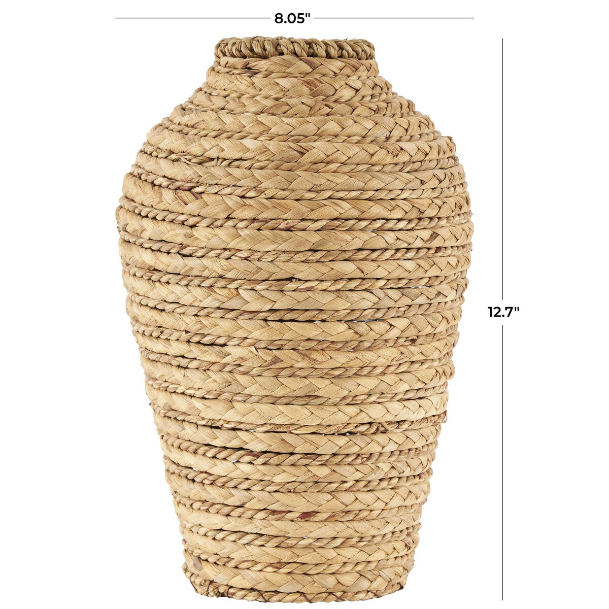 Seagrass Handmade Braided Decorative Vase - Brown - Roche River Decor