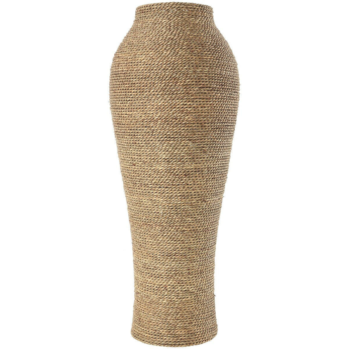 Seagrass Handmade Tall Wrapped Decorative Vase - Brown - Roche River Decor