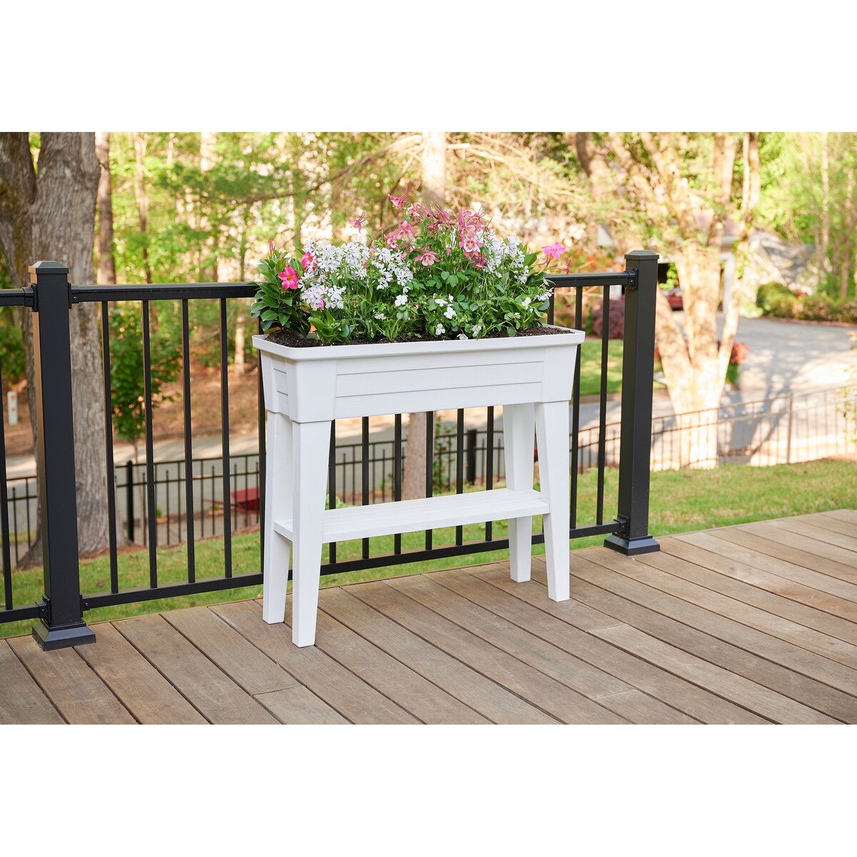 Southern Patio Raised Planter with Storage Shelf, 40-Quart Capacity