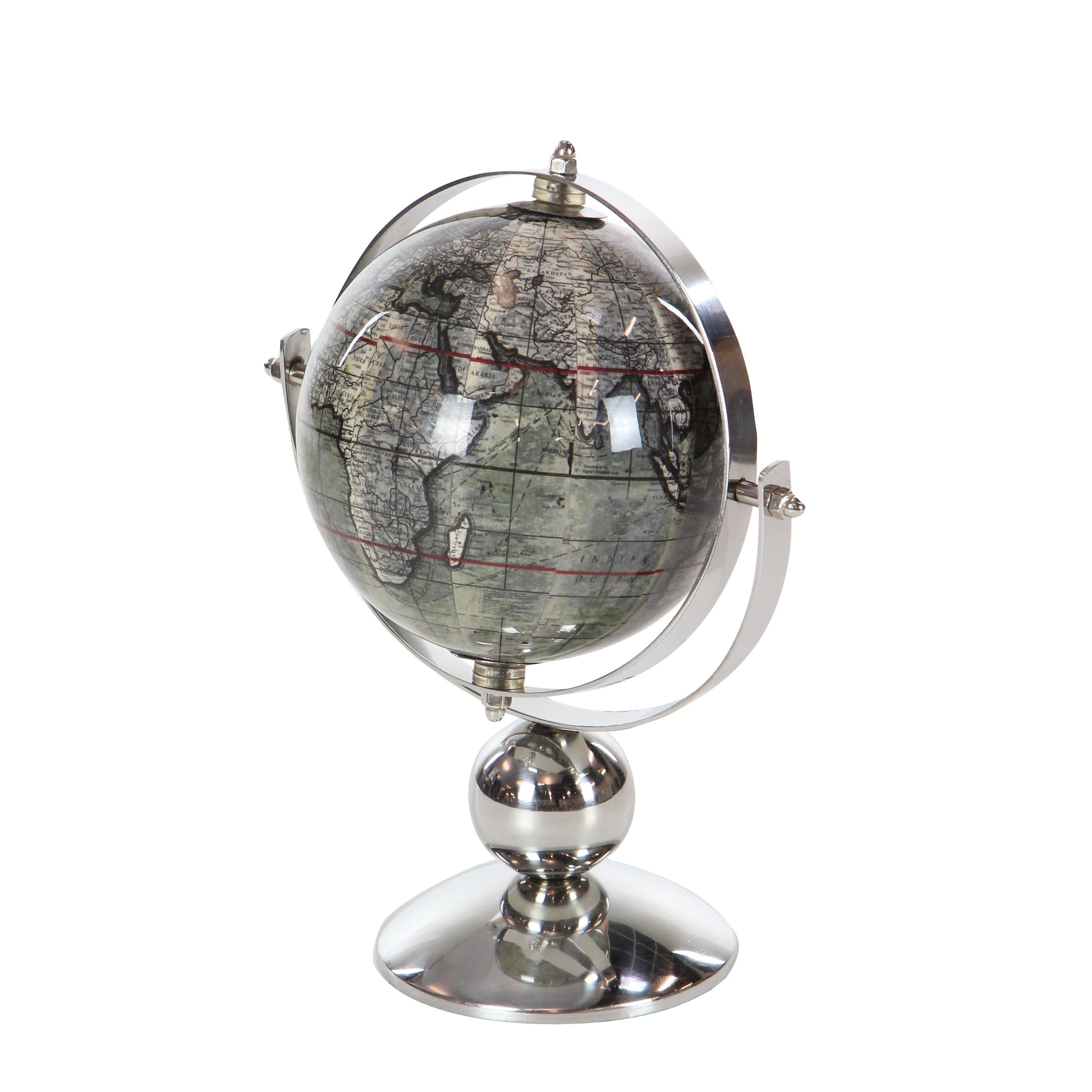 Silver Stainless Steel Metal Globe