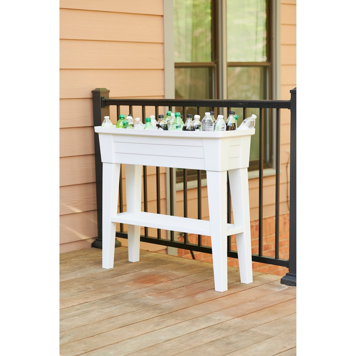 Southern Patio Raised Planter with Storage Shelf, 40-Quart Capacity