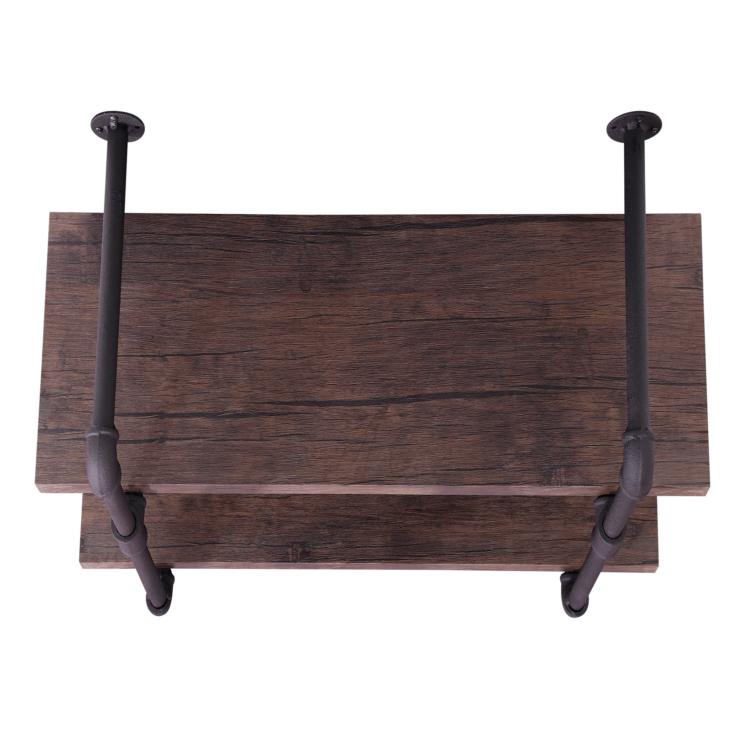 Tarian Industrial 2 Shelf Faux Wood Floating Shelf by Christopher Knight Home - 31.50 W x 12.00 D x 23.00 H
