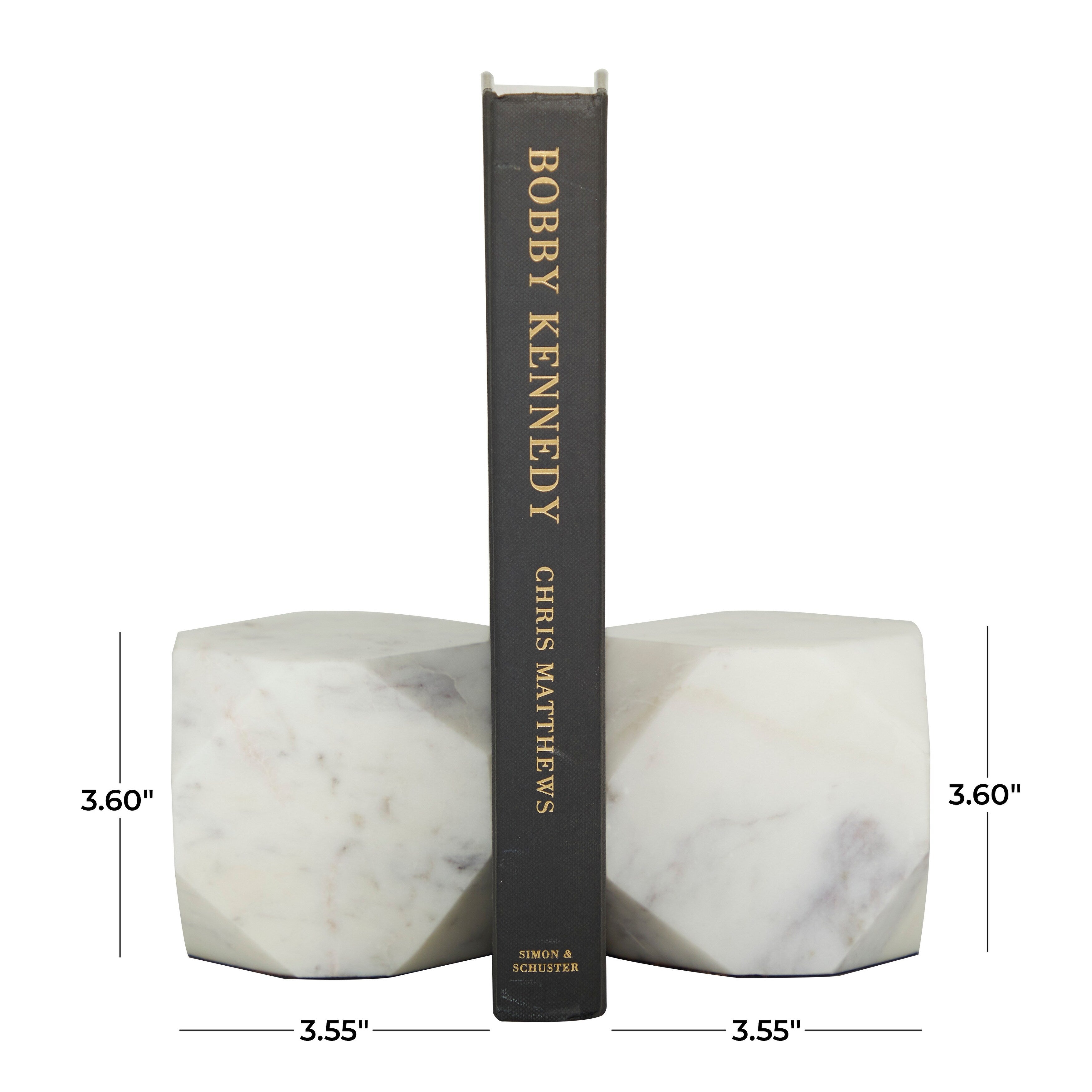 Marble Modern Bookends (Set of 2)